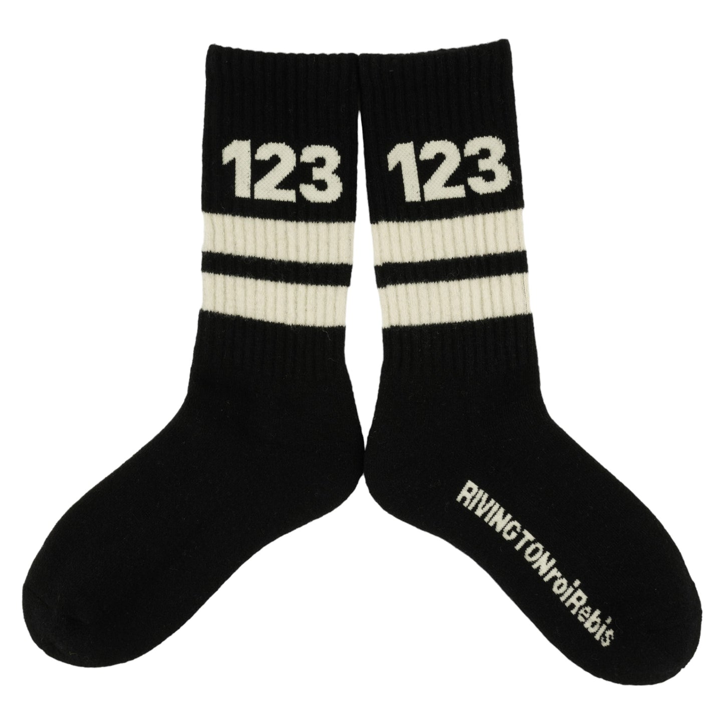 123 SOCKS / BLACK/WHITE