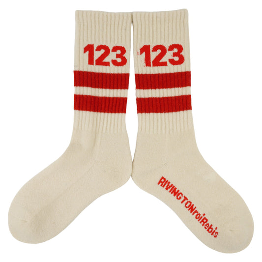 123 SOCKS / VINTAGE WHITE/RED