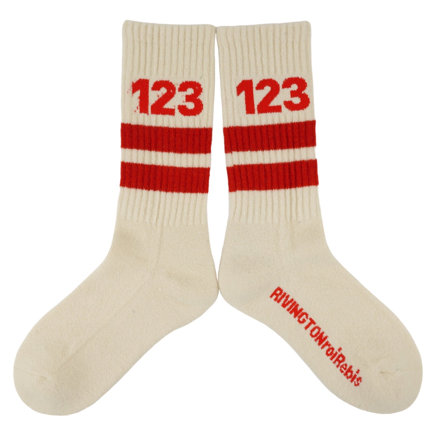 123 SOCKS / VINTAGE WHITE/RED