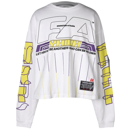 HIS OWN RACING LS TEE / OPTIC WHITE