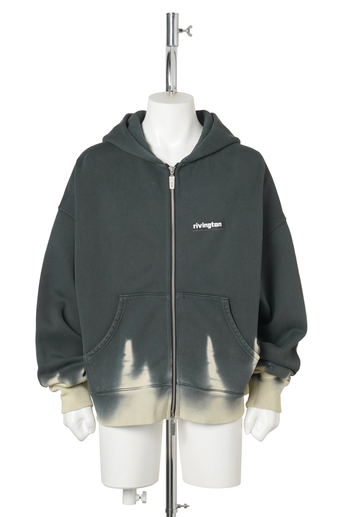 DARK COUNTRY CVA ZIP HOODIE / WASHED BLACK