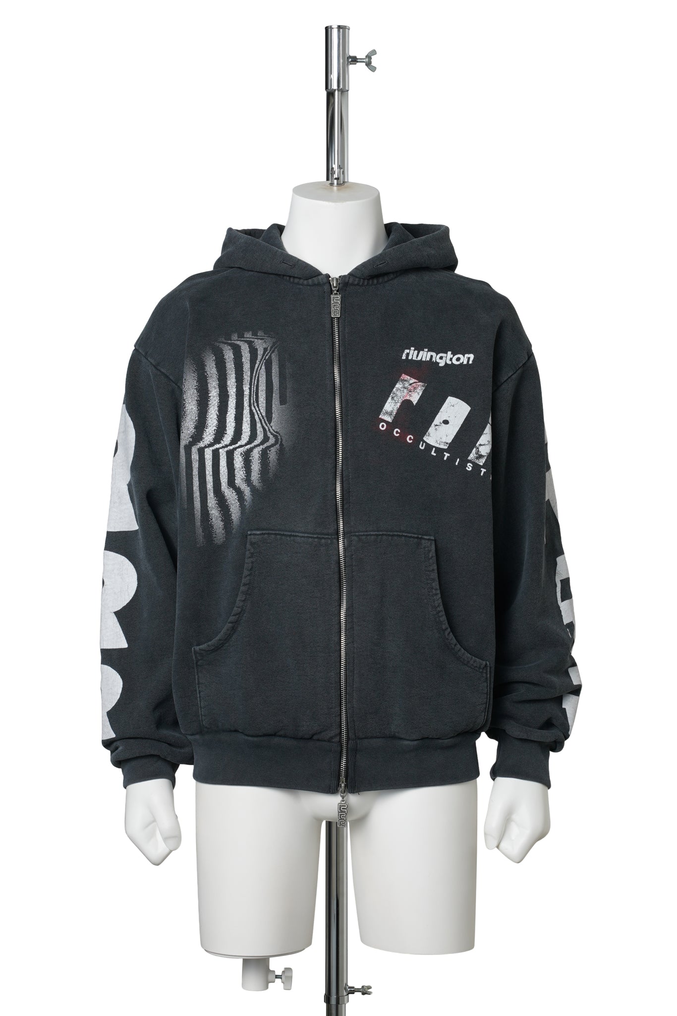 APOCRYPHA PIOUS ZIP HOODIE / MECHANIC BLACK