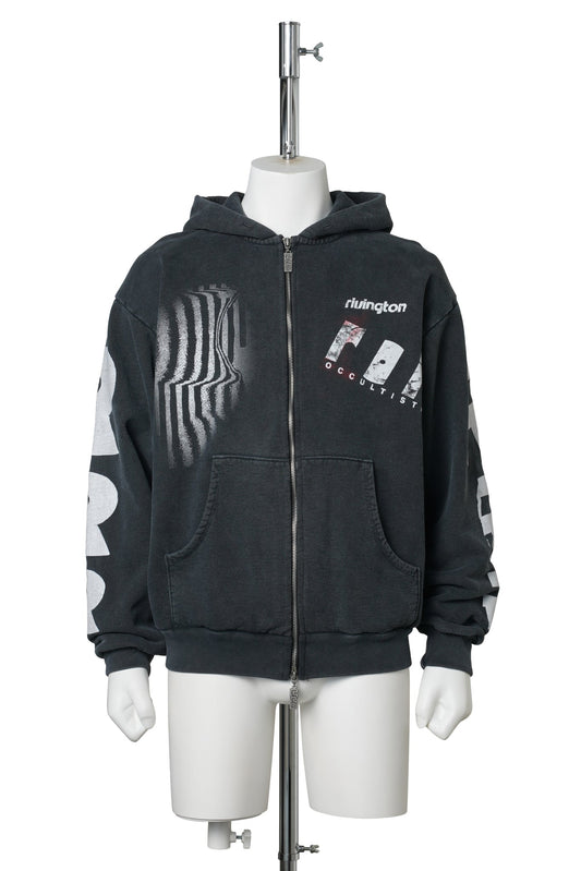 APOCRYPHA PIOUS ZIP HOODIE / MECHANIC BLACK