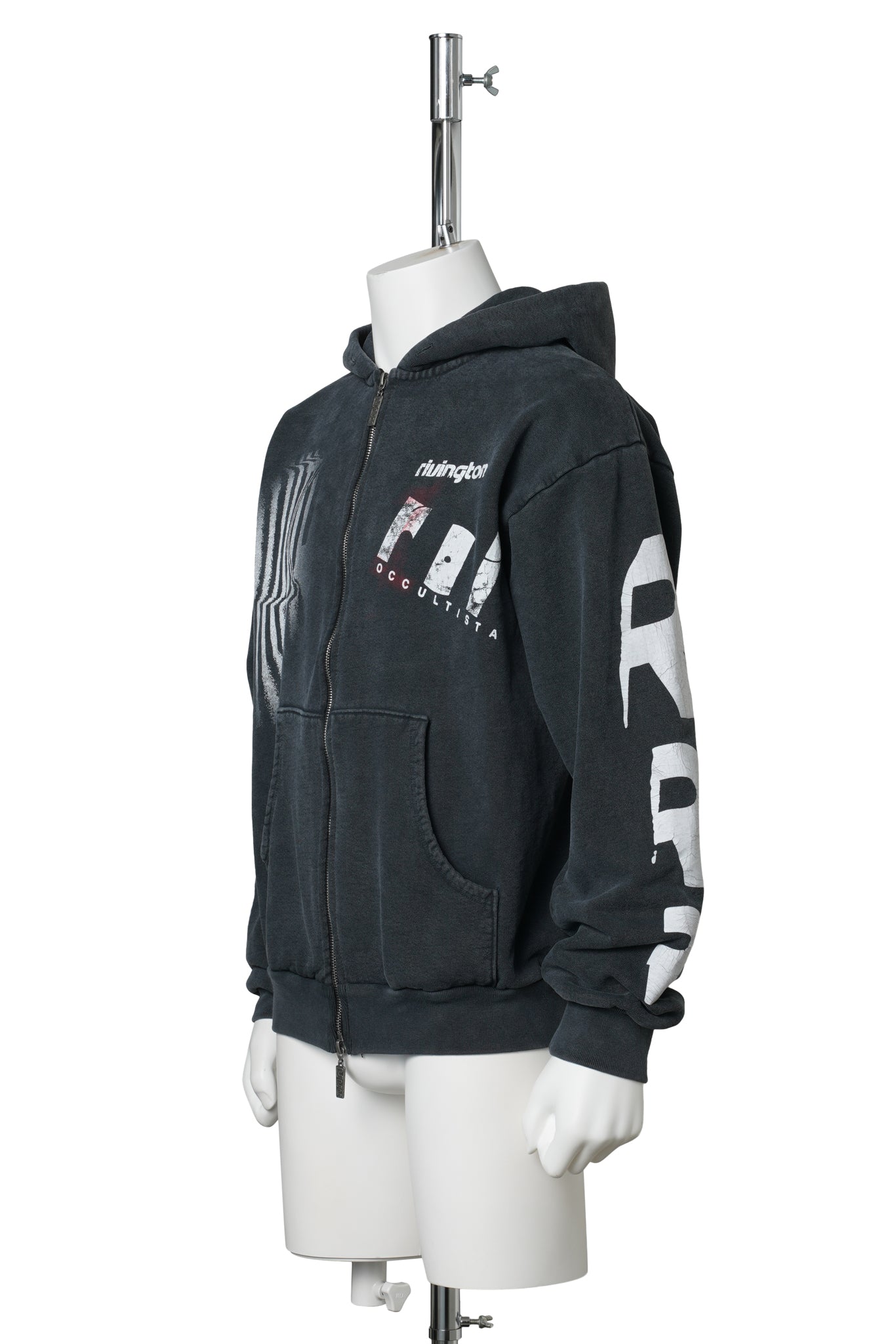 APOCRYPHA PIOUS ZIP HOODIE / MECHANIC BLACK
