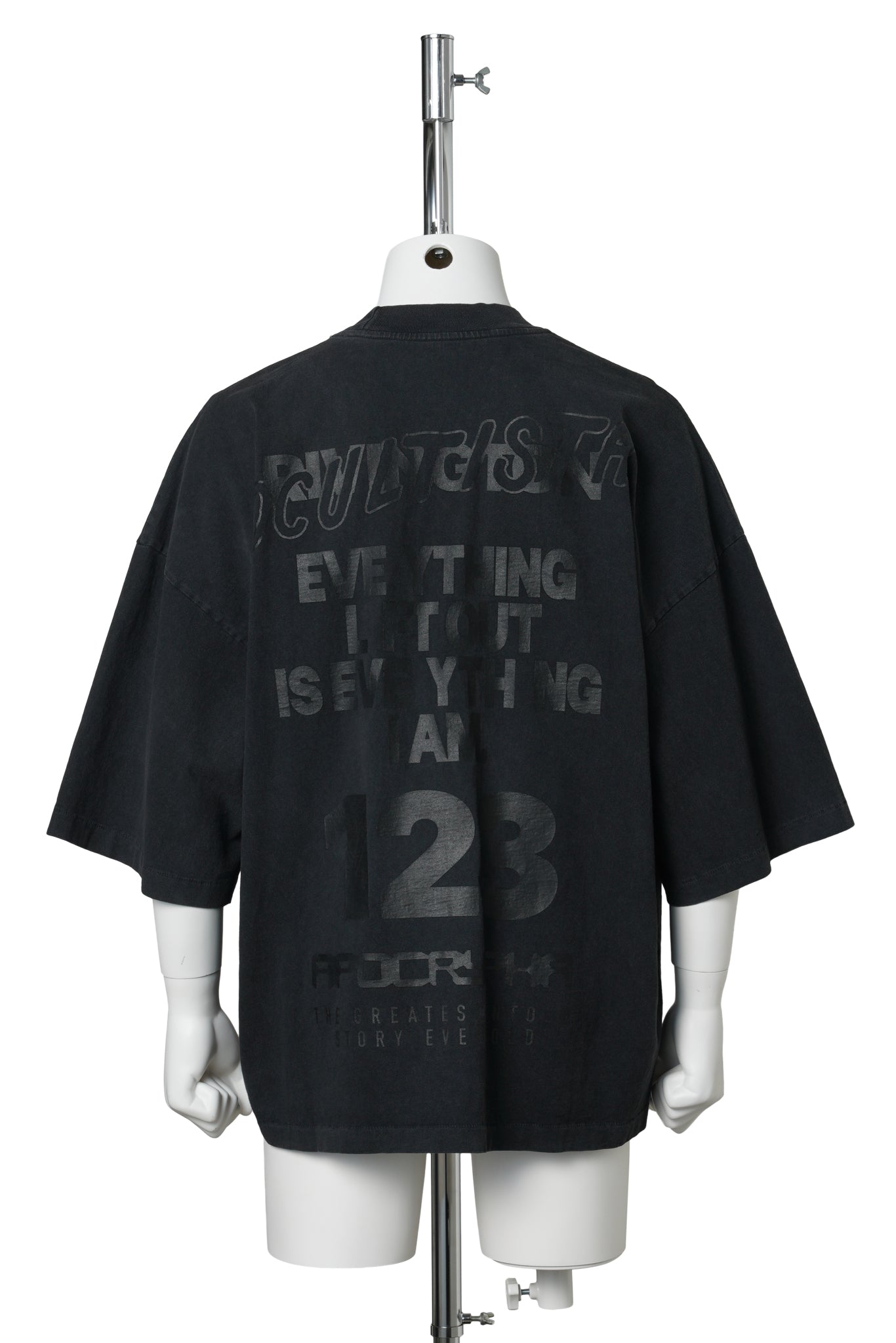 LEFT OUT VINTAGE TEE / MECHANIC BLACK