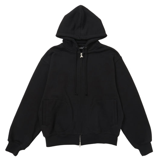 D-POCKET BOXY HOODIE / BLACK