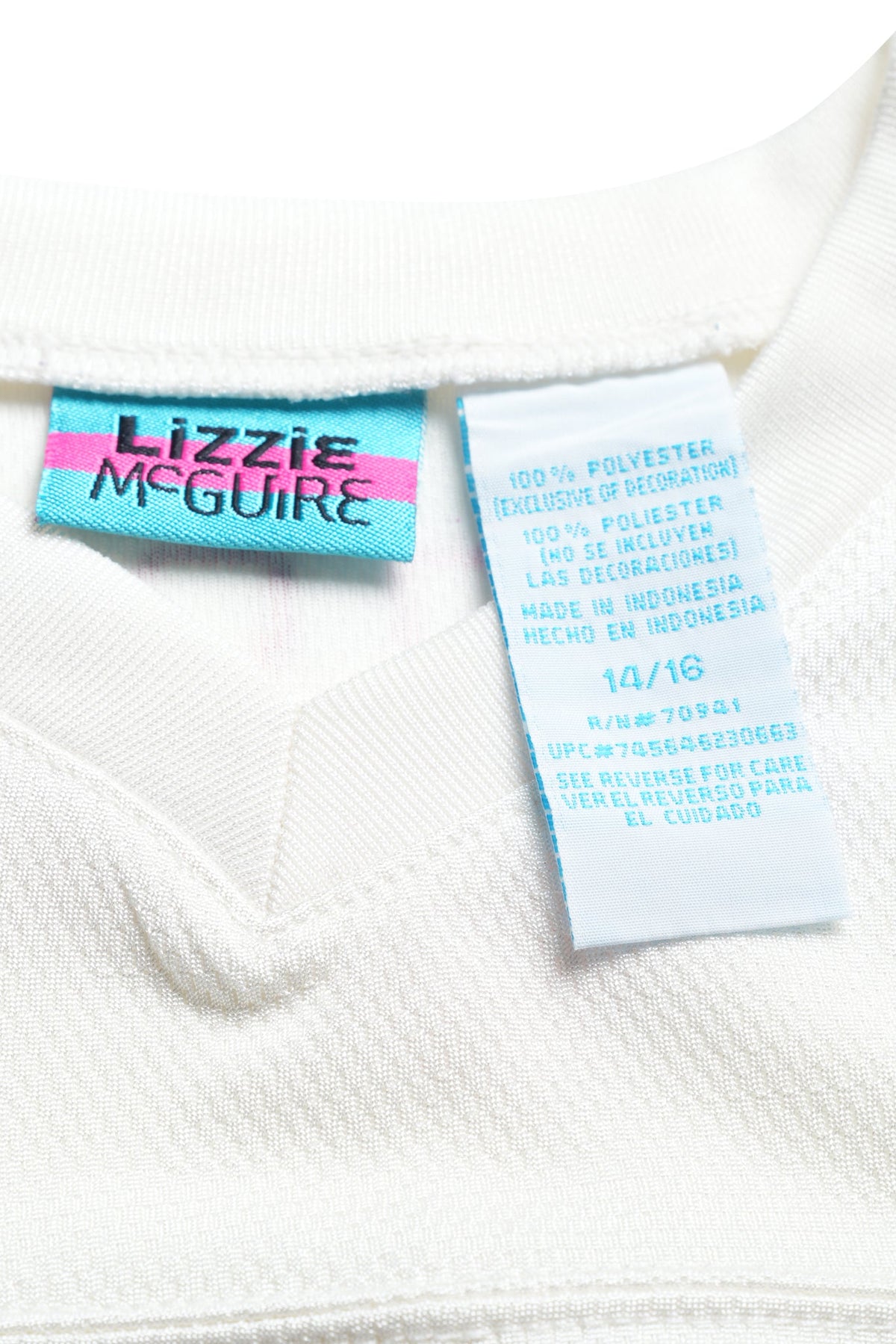 00s Lizzie McGuire Football Jersey T-Shirt / WHITE