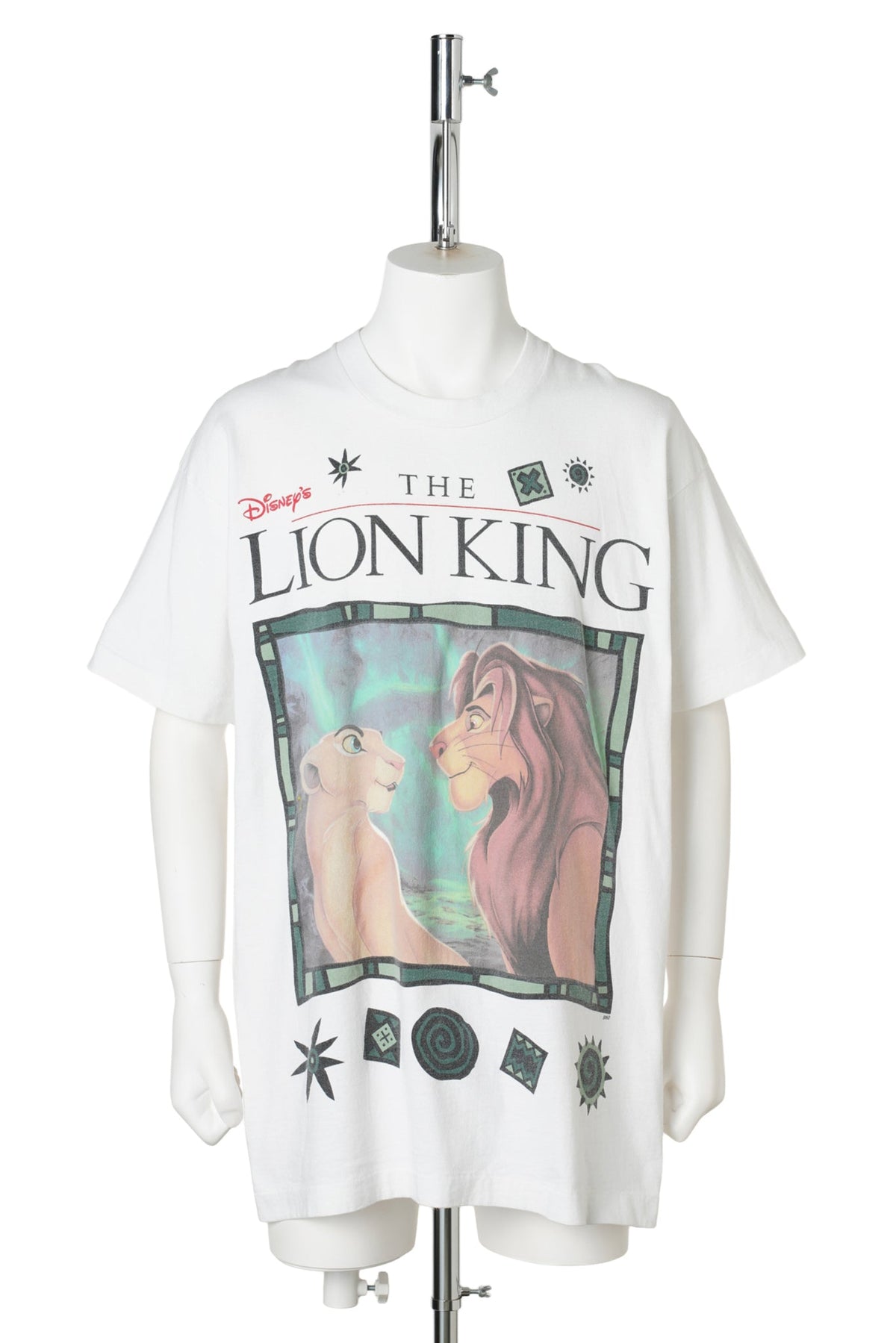 90s The Lion King / Simba & Mufasa Graphic T-Shirt / WHITE