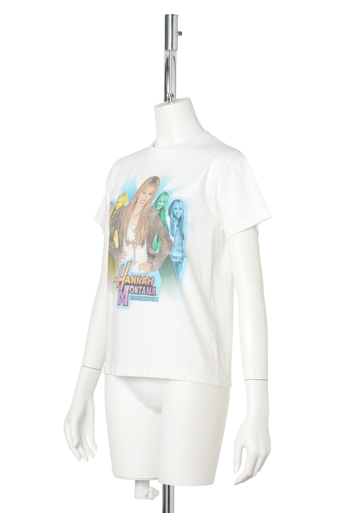 2007–2008 Hannah Montana Best of Both Worlds Tour White T-Shirt / WHITE