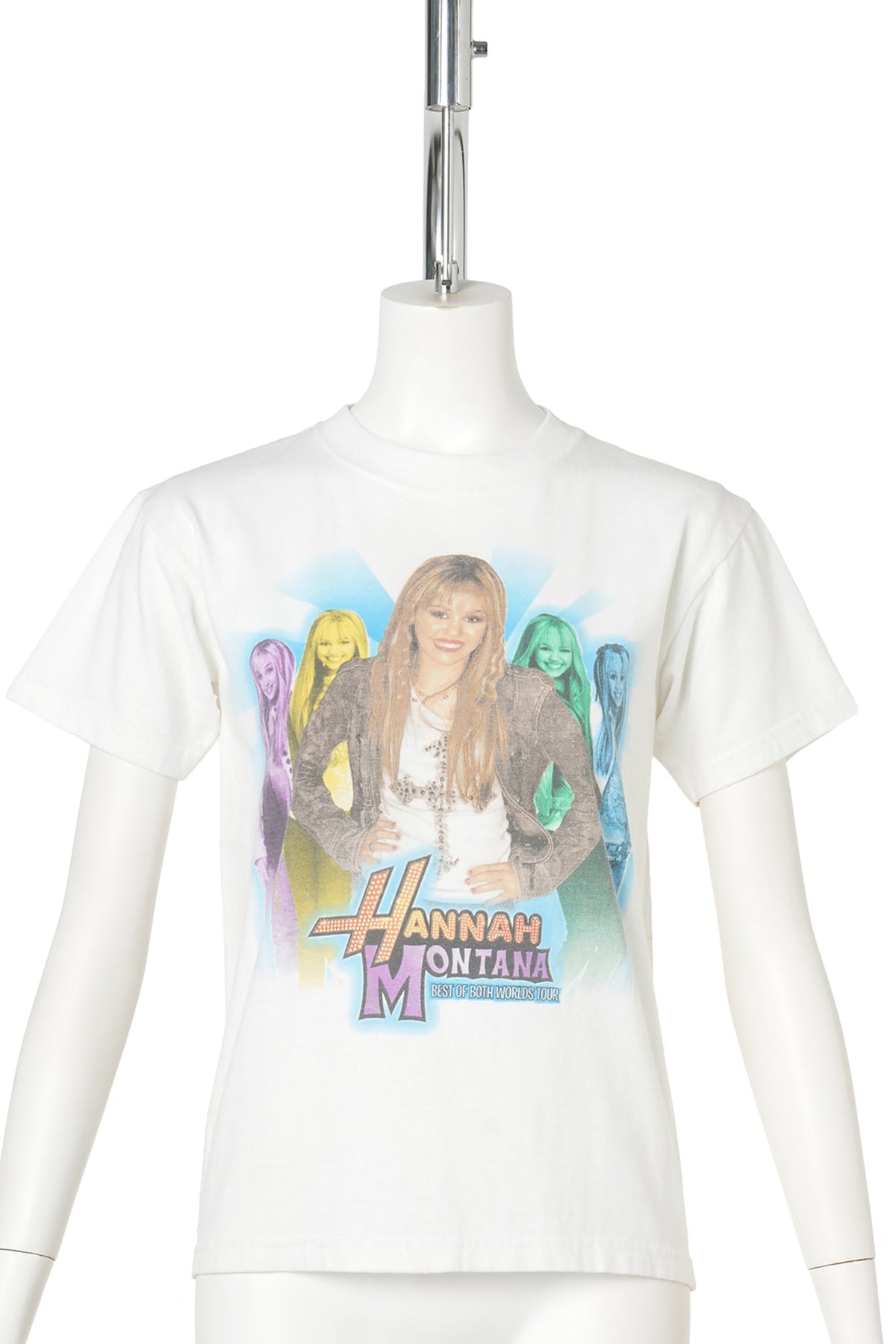 2007–2008 Hannah Montana Best of Both Worlds Tour White T-Shirt / WHITE