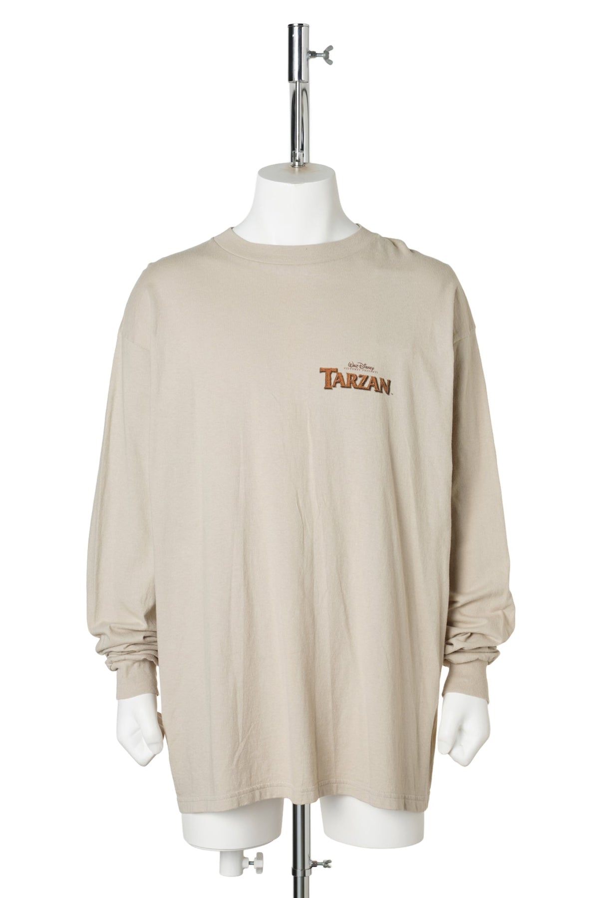 “Tarzan” Line Art Long Sleeve Tee / BEIGE
