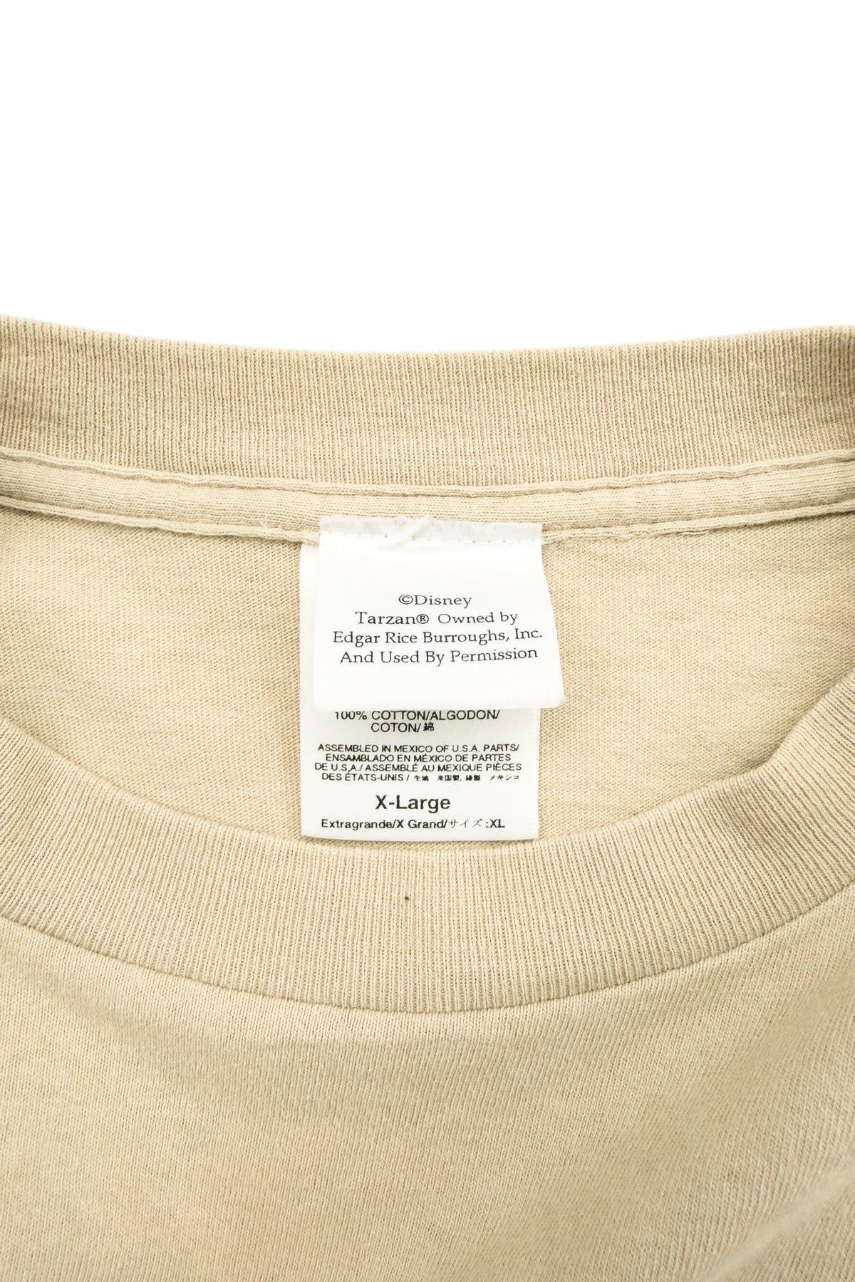 “Tarzan” Line Art Long Sleeve Tee / BEIGE