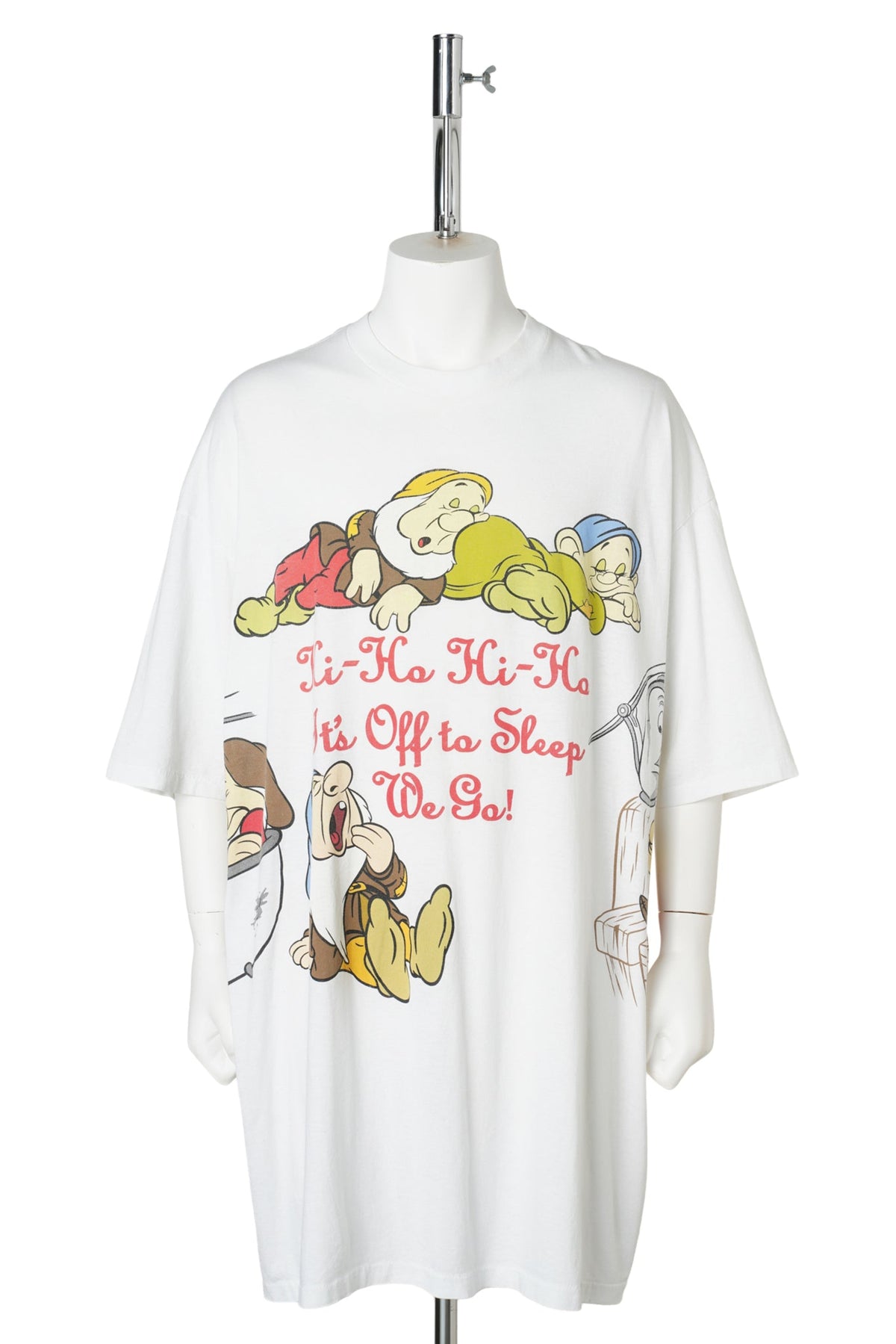 90s Hi-Ho Hi-Ho / Seven Dwarfs Big Size T-shirt / WHITE