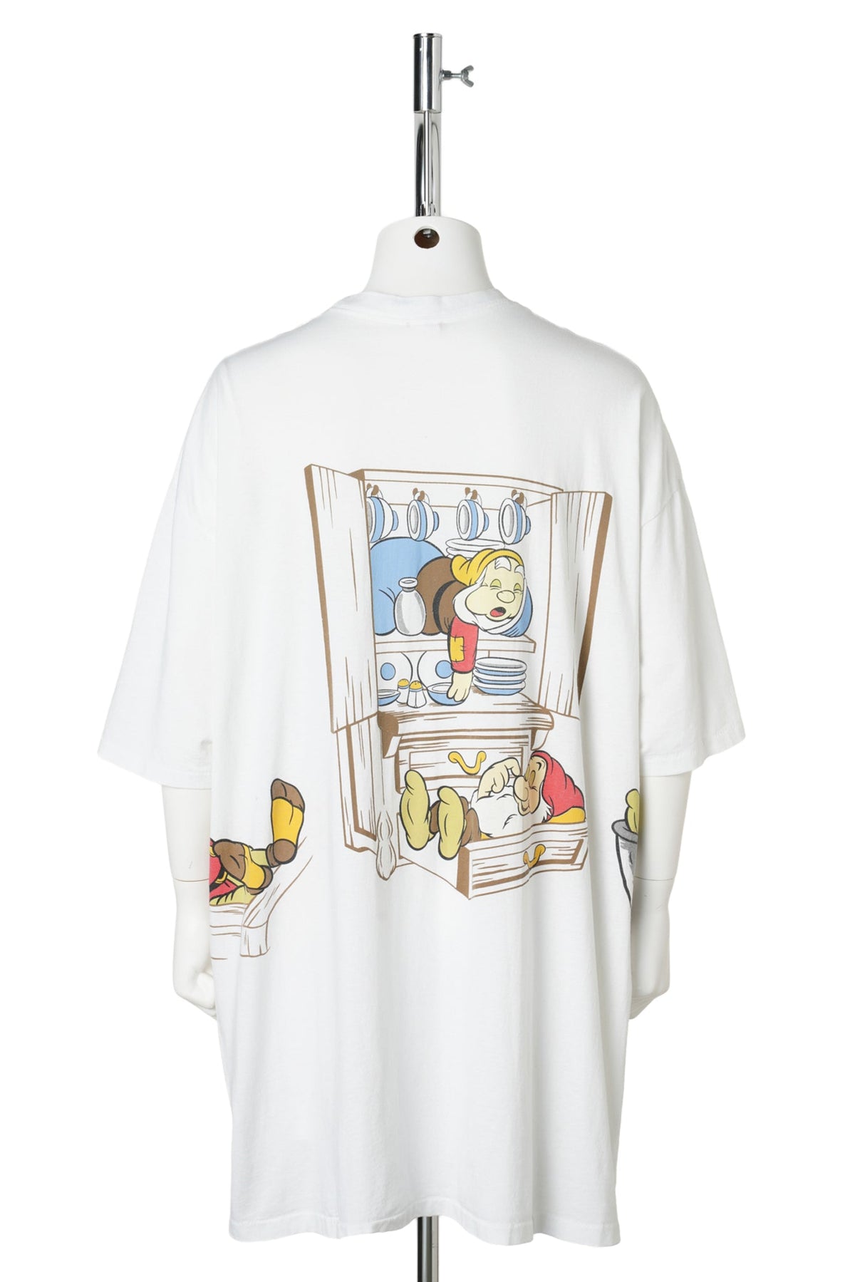 90s Hi-Ho Hi-Ho / Seven Dwarfs Big Size T-shirt / WHITE