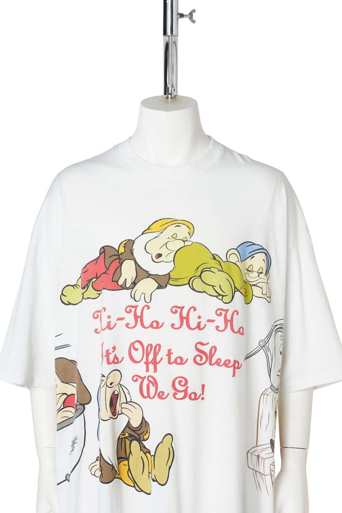 90s Hi-Ho Hi-Ho / Seven Dwarfs Big Size T-shirt / WHITE