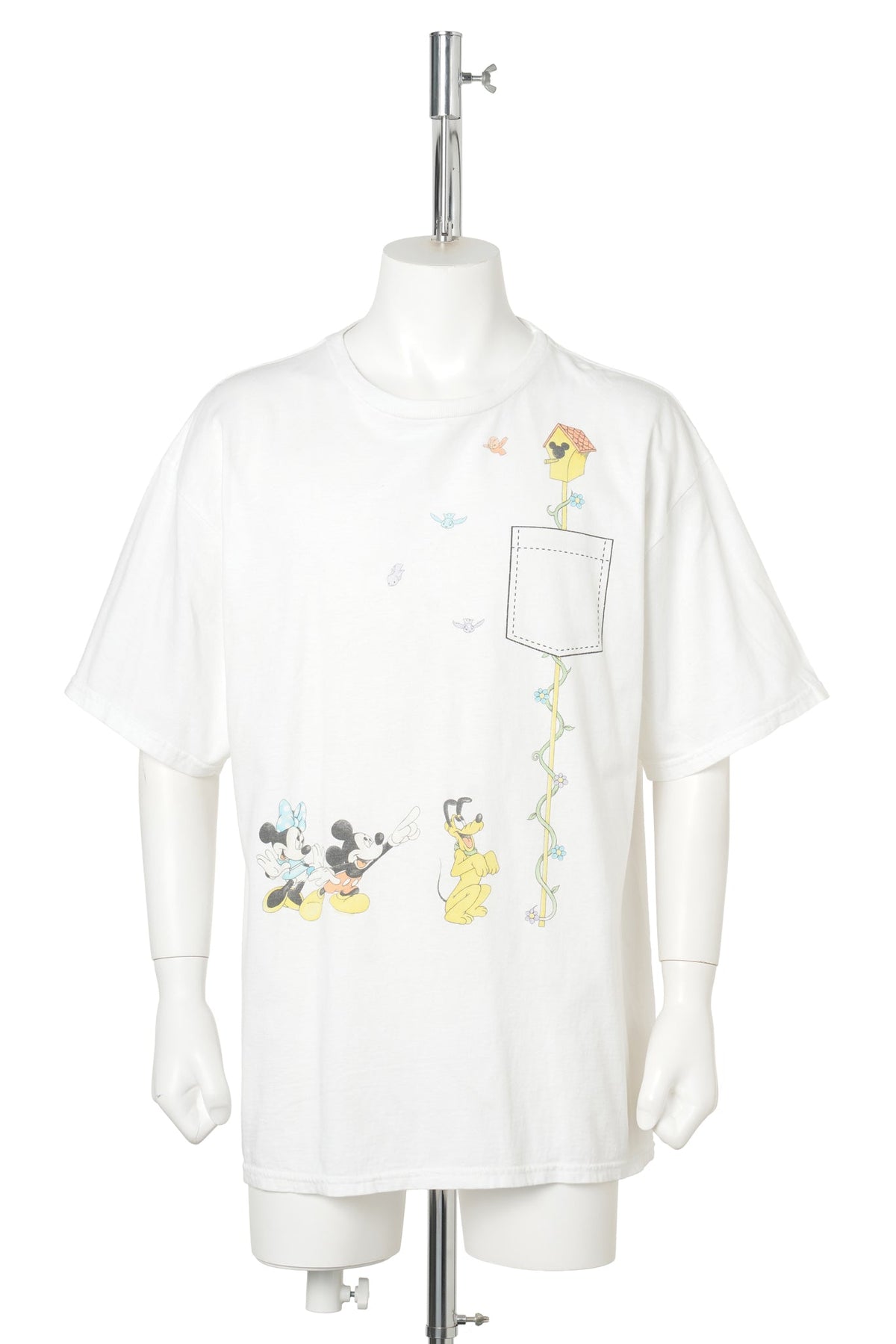 Mickey & Friends Birdhouse Faux Pocket Tee / WHITE