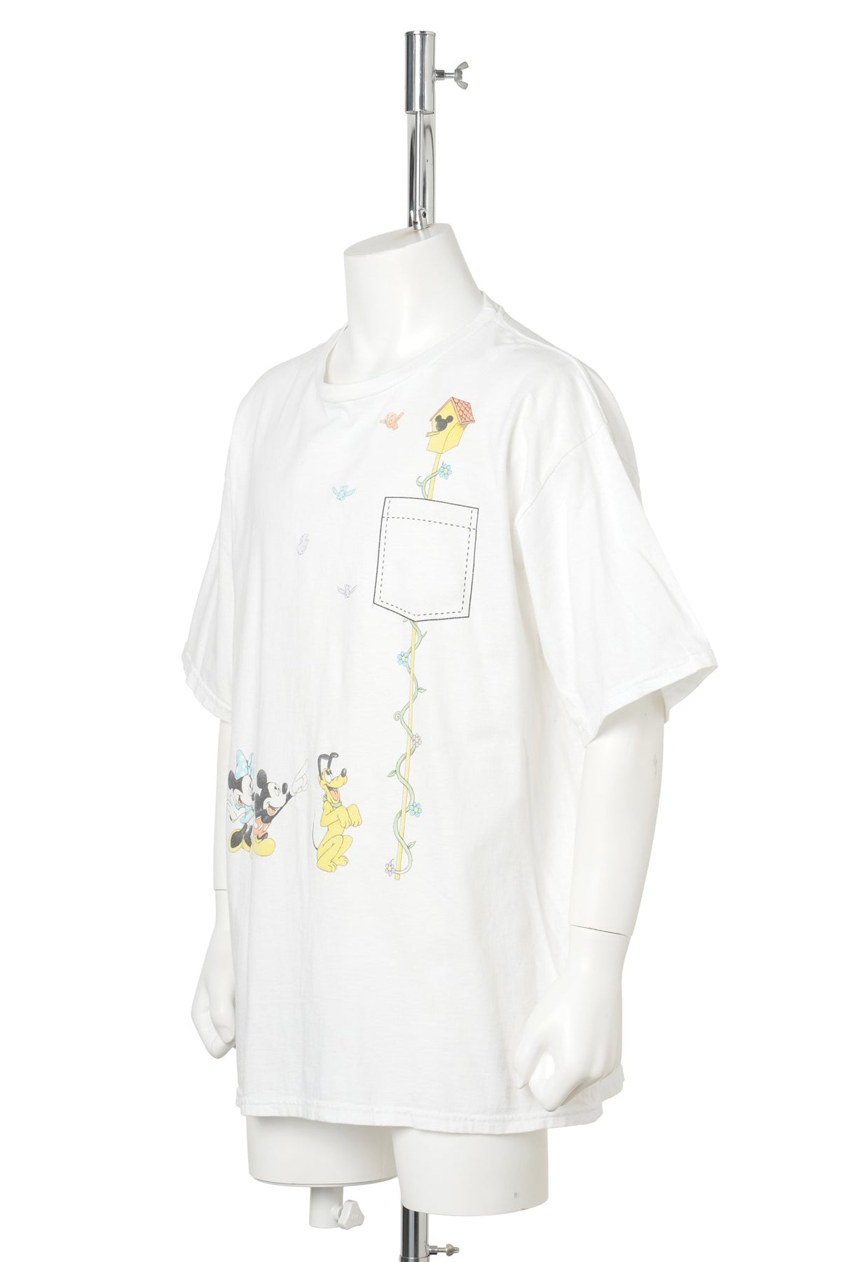Mickey & Friends Birdhouse Faux Pocket Tee / WHITE