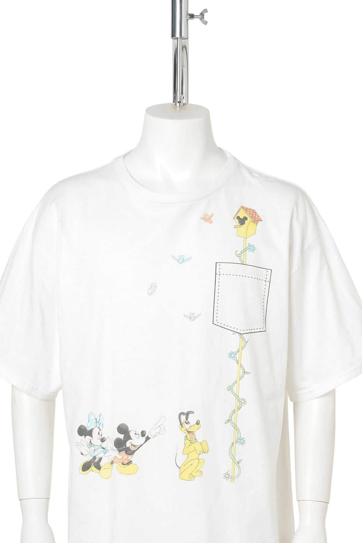 Mickey & Friends Birdhouse Faux Pocket Tee / WHITE