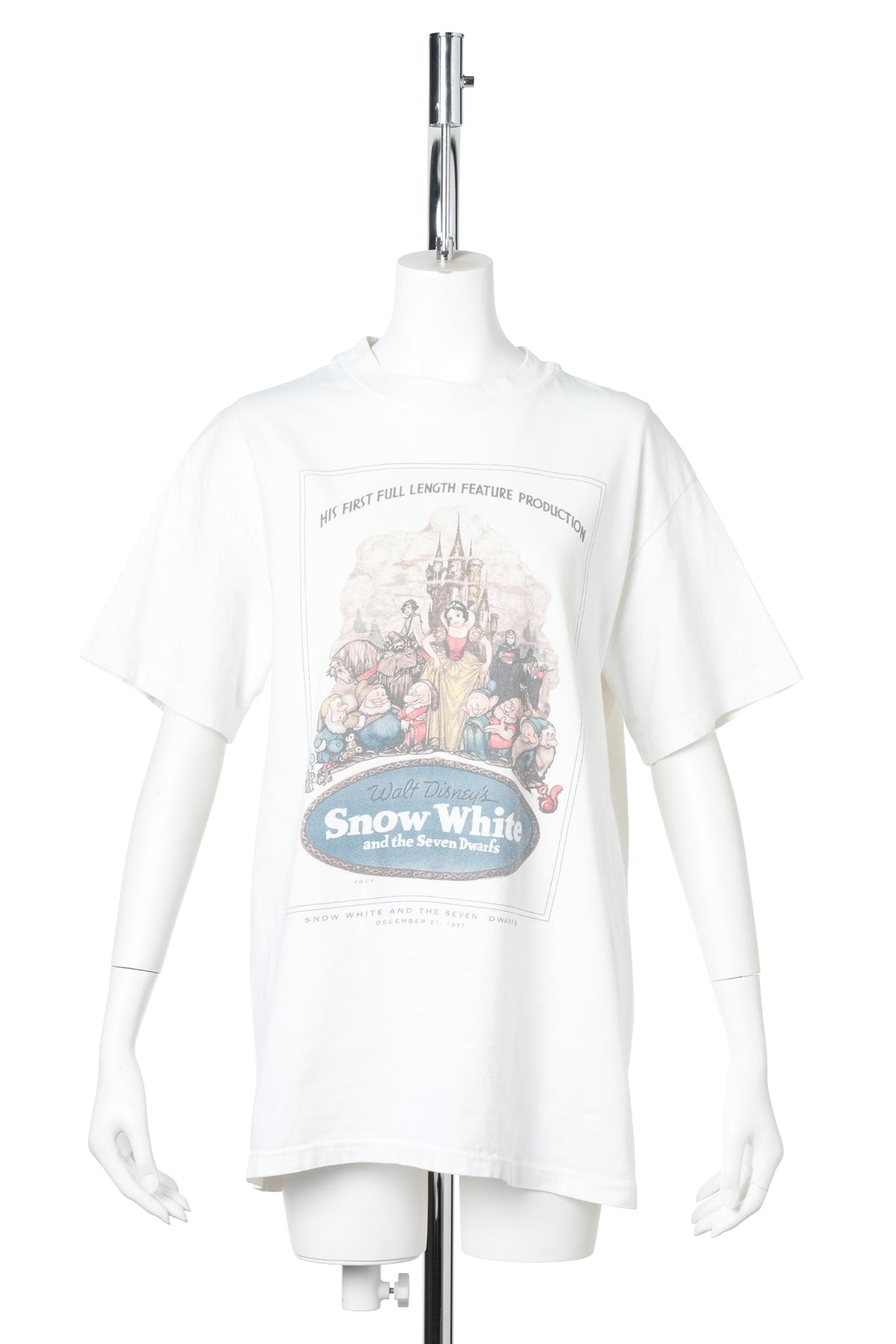 Disney “Snow White and the Seven Dwarfs” Original Poster Graphic Tee / WHITE