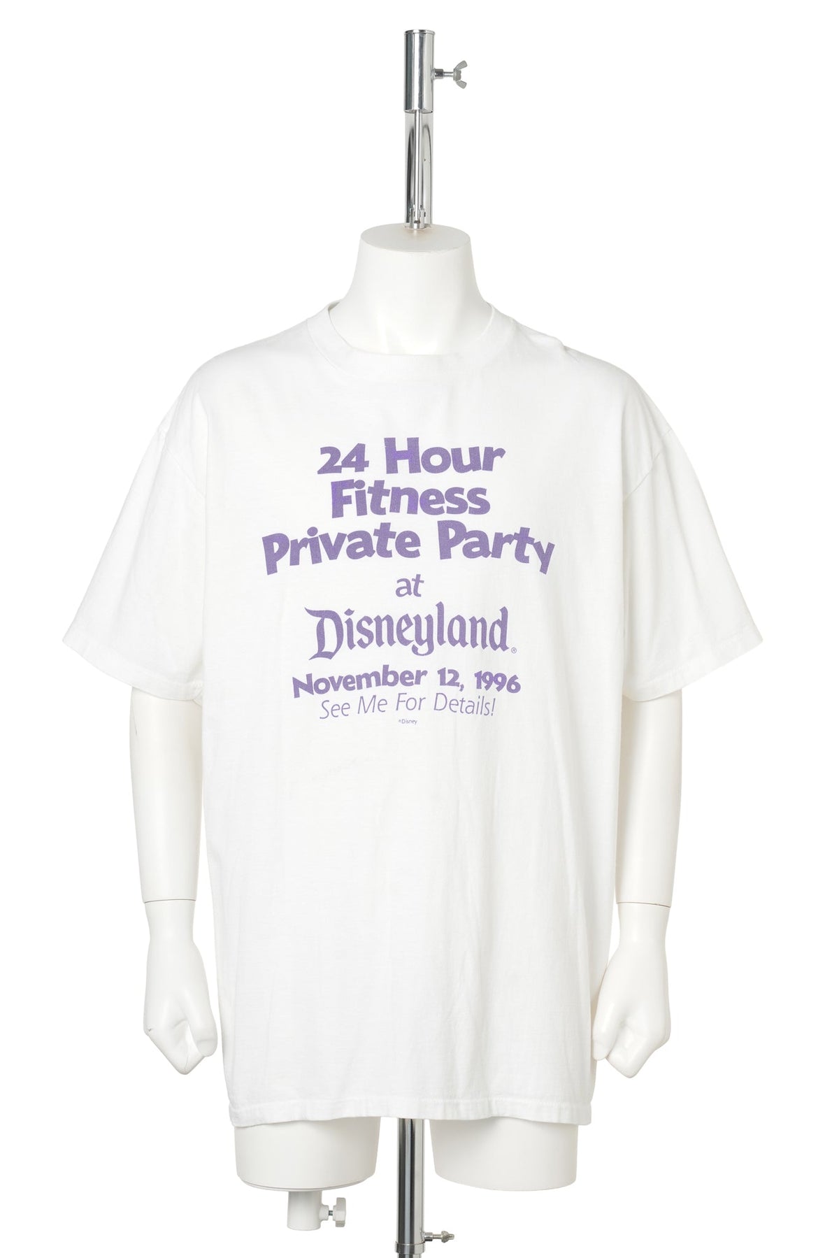 1996 Disneyland × 24 Hour Fitness Private Party T-Shirt / WHITE