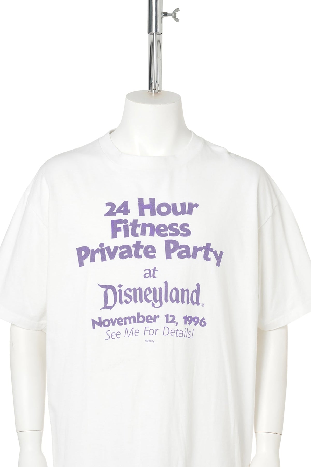 1996 Disneyland × 24 Hour Fitness Private Party T-Shirt / WHITE