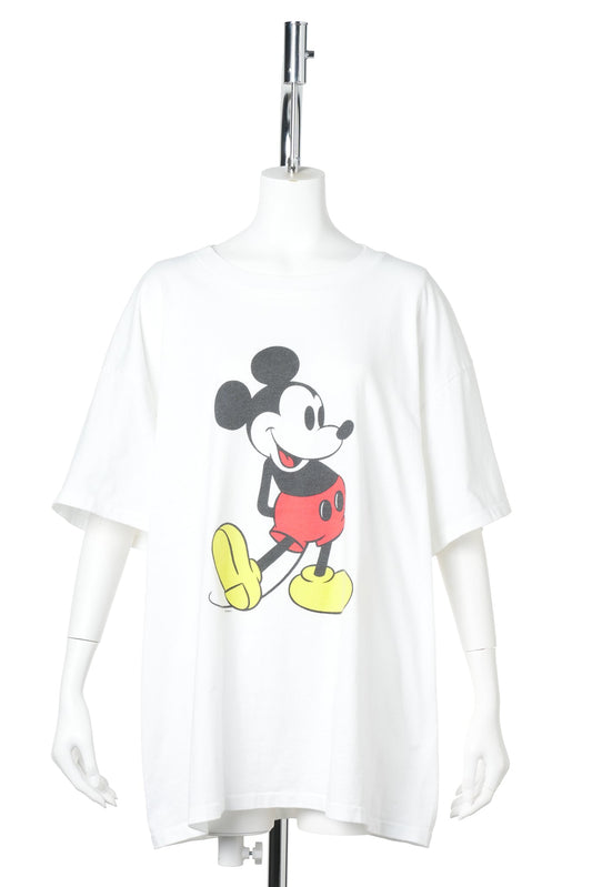 90s Mickey Mouse “Standing Mickey” Tee / ONEITA Body / WHITE