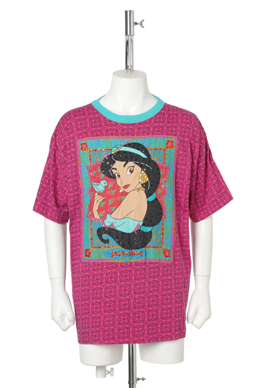 Aladdin “Jasmine” Allover Print Sequin Tee by Donnkenny / RED