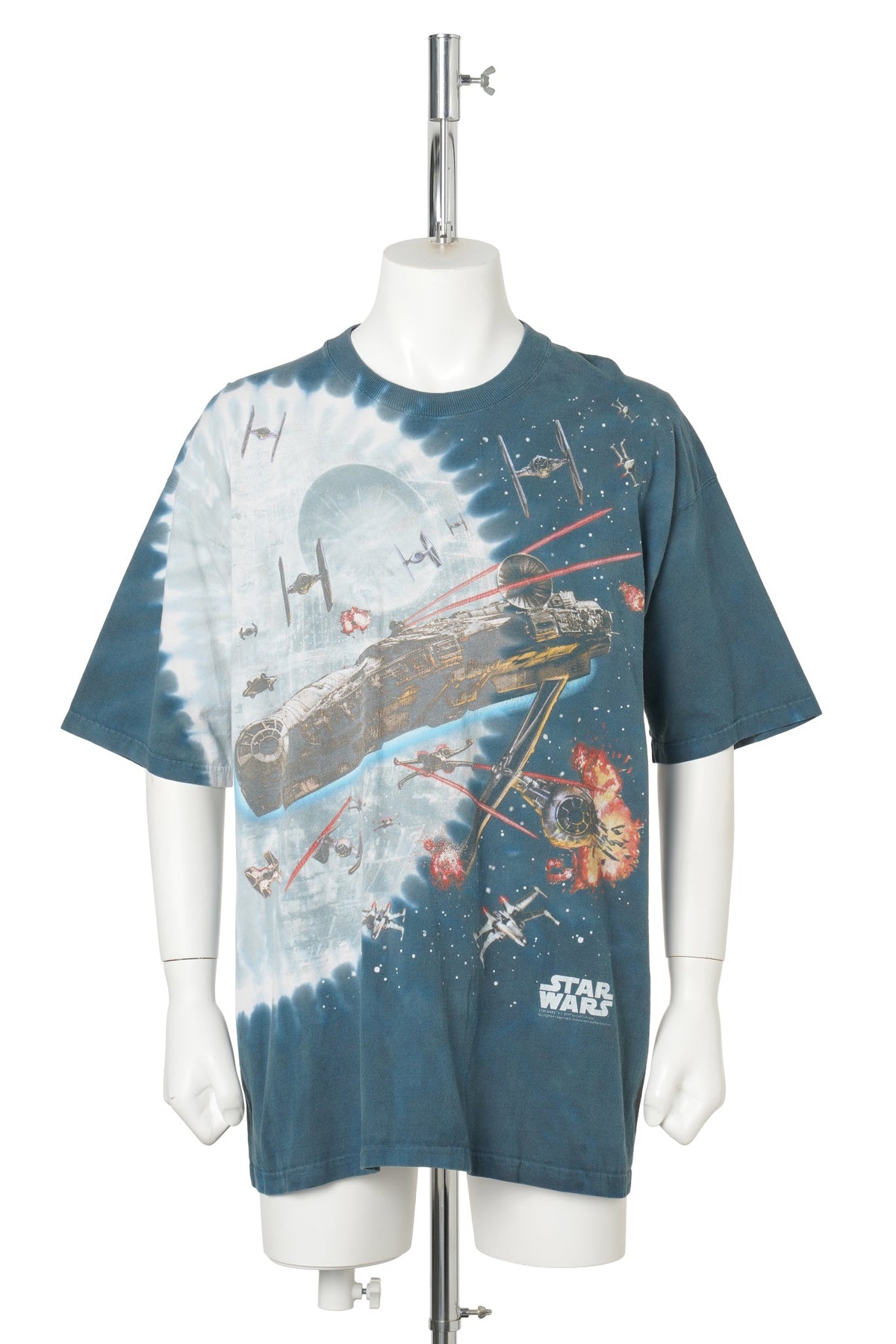 STAR WARS SPACE BATTLE AOP T-SHIRT / 90s / LIQUID BLUE / MULTI