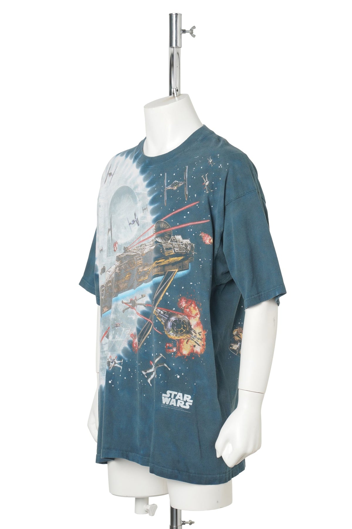 STAR WARS SPACE BATTLE AOP T-SHIRT / 90s / LIQUID BLUE / MULTI