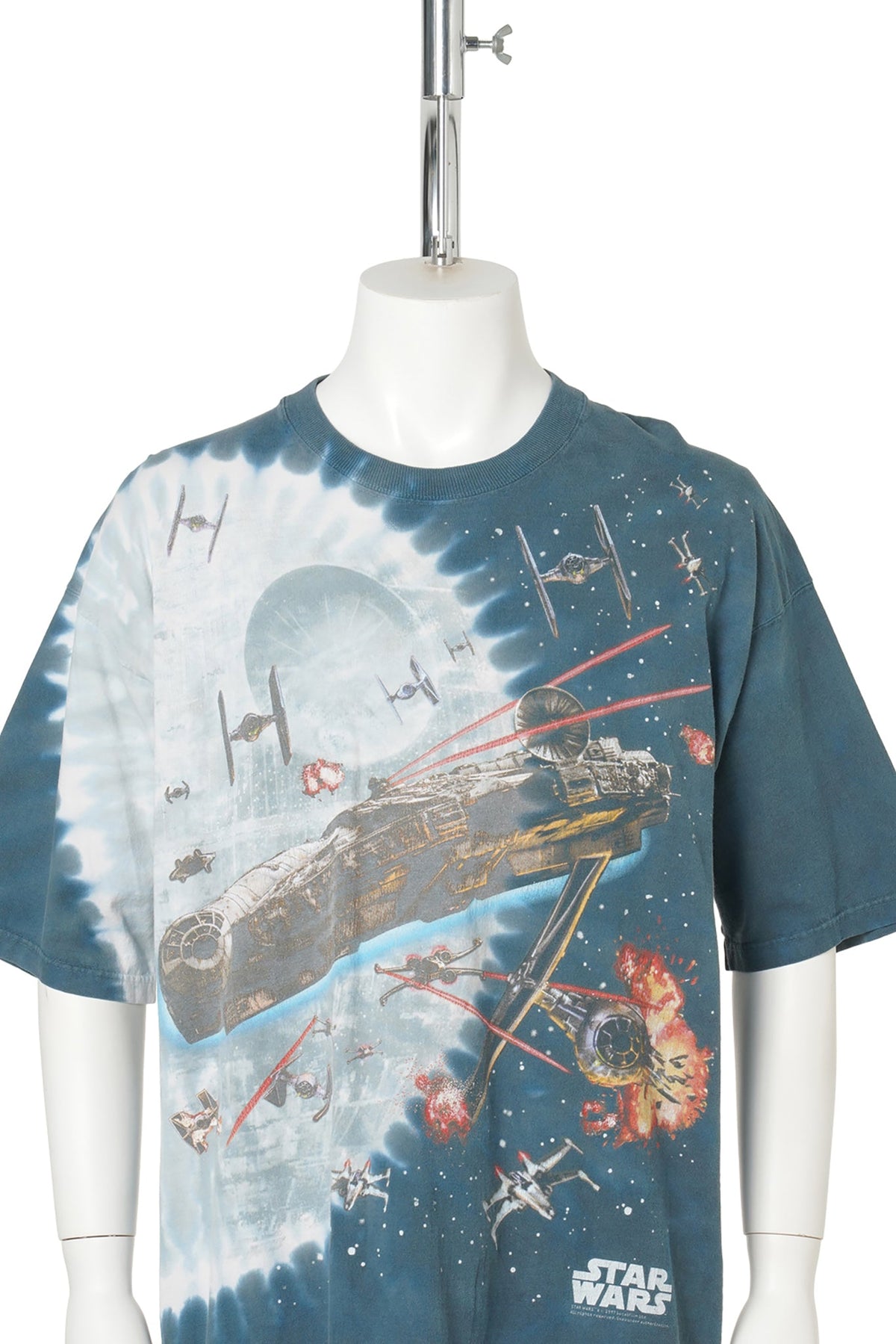 STAR WARS SPACE BATTLE AOP T-SHIRT / 90s / LIQUID BLUE / MULTI