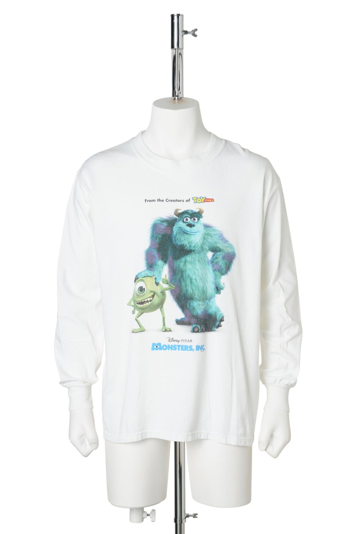 Monsters, Inc. / 2001 Original Movie Promo Long Sleeve T-Shirt / WHITE