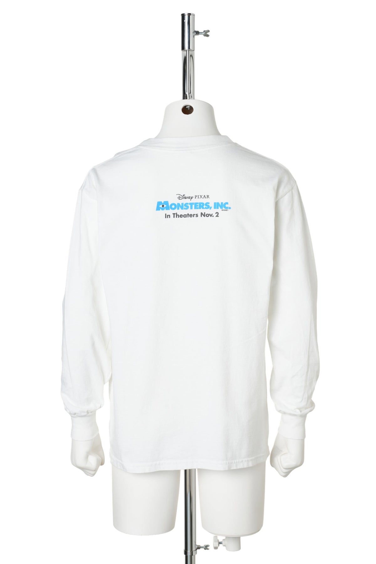 Monsters, Inc. / 2001 Original Movie Promo Long Sleeve T-Shirt / WHITE