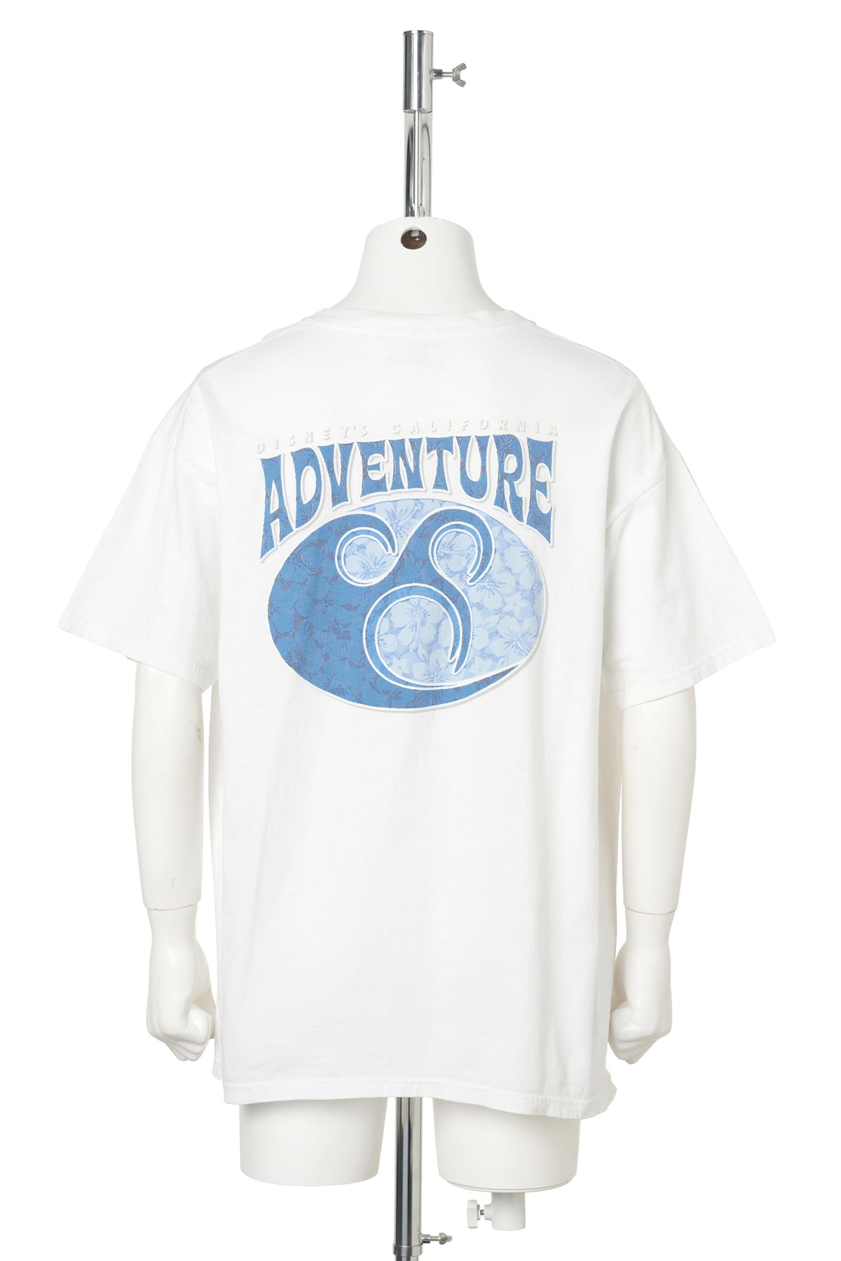 00s Disney California Adventure Mickey Wave Graphic T-Shirt / WHITE