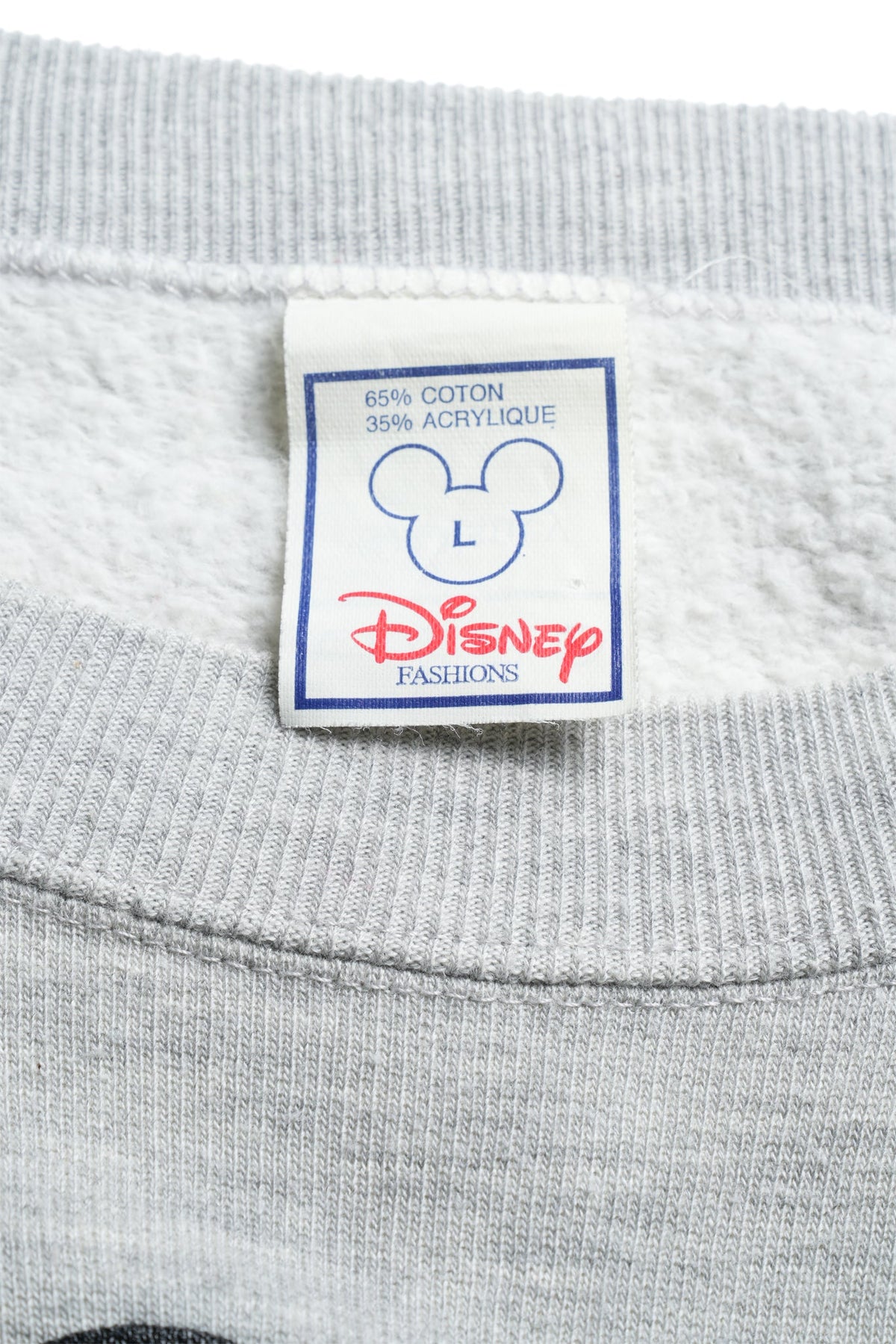 90s Euro Disney / Standing Mickey Gray Sweatshirt / GREY