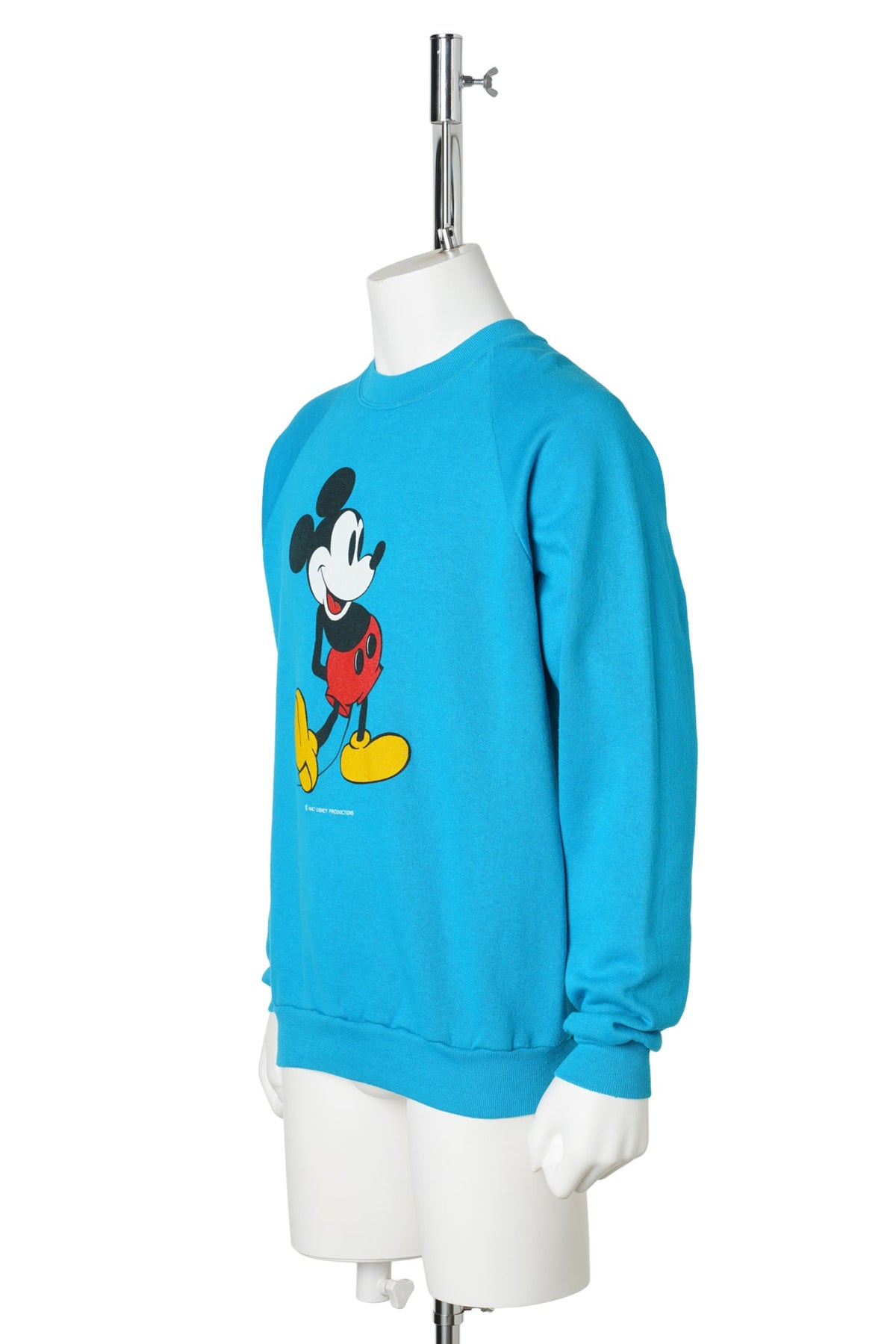 Mickey Mouse / Standing Mickey Aqua Blue Raglan Sweatshirt / JERZEES / BLUE