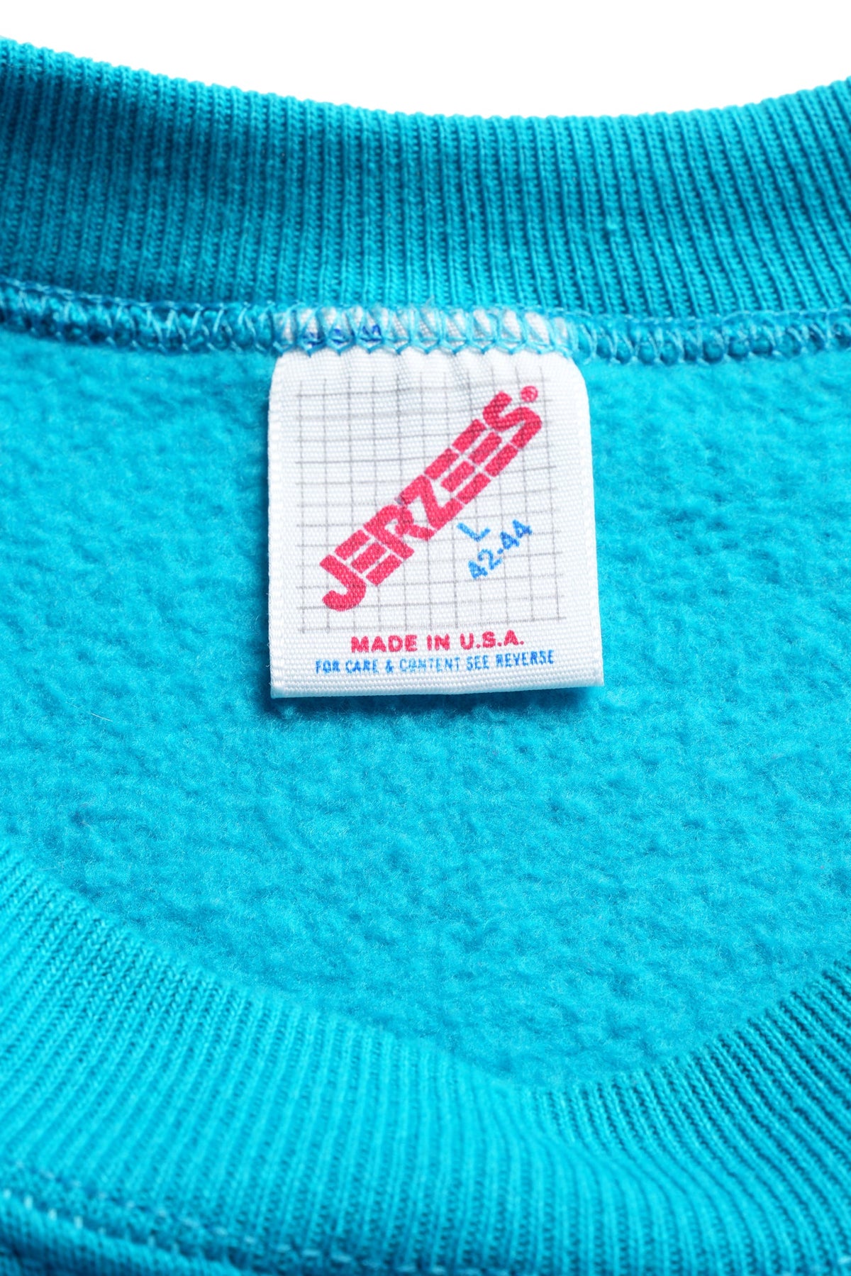Mickey Mouse / Standing Mickey Aqua Blue Raglan Sweatshirt / JERZEES / BLUE