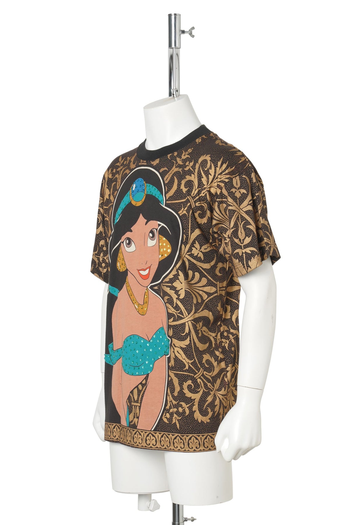 Aladdin / Jasmine Gold All Over Print Tee / BLACK
