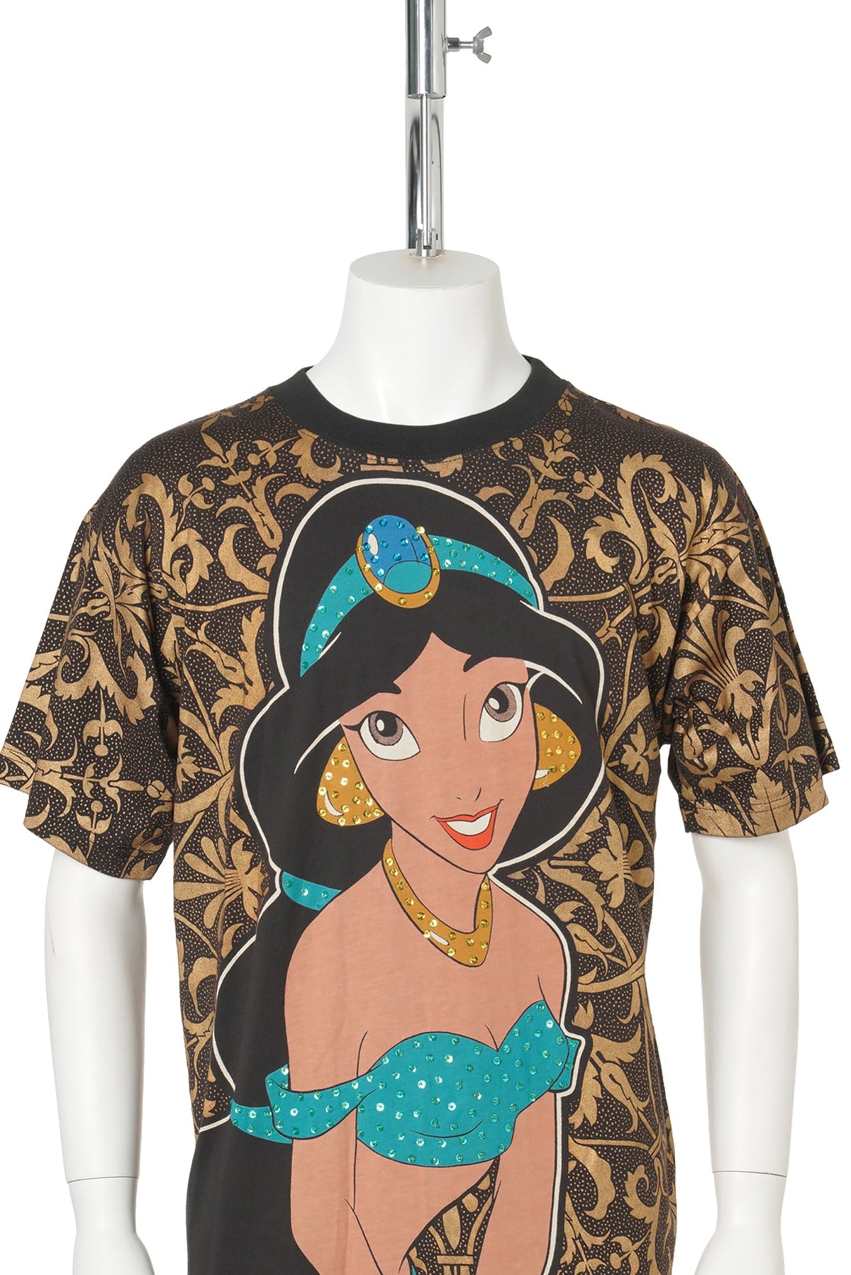 Aladdin / Jasmine Gold All Over Print Tee / BLACK