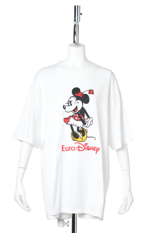 Euro Disney / Minnie Mouse Classic Logo T-Shirt / WHITE