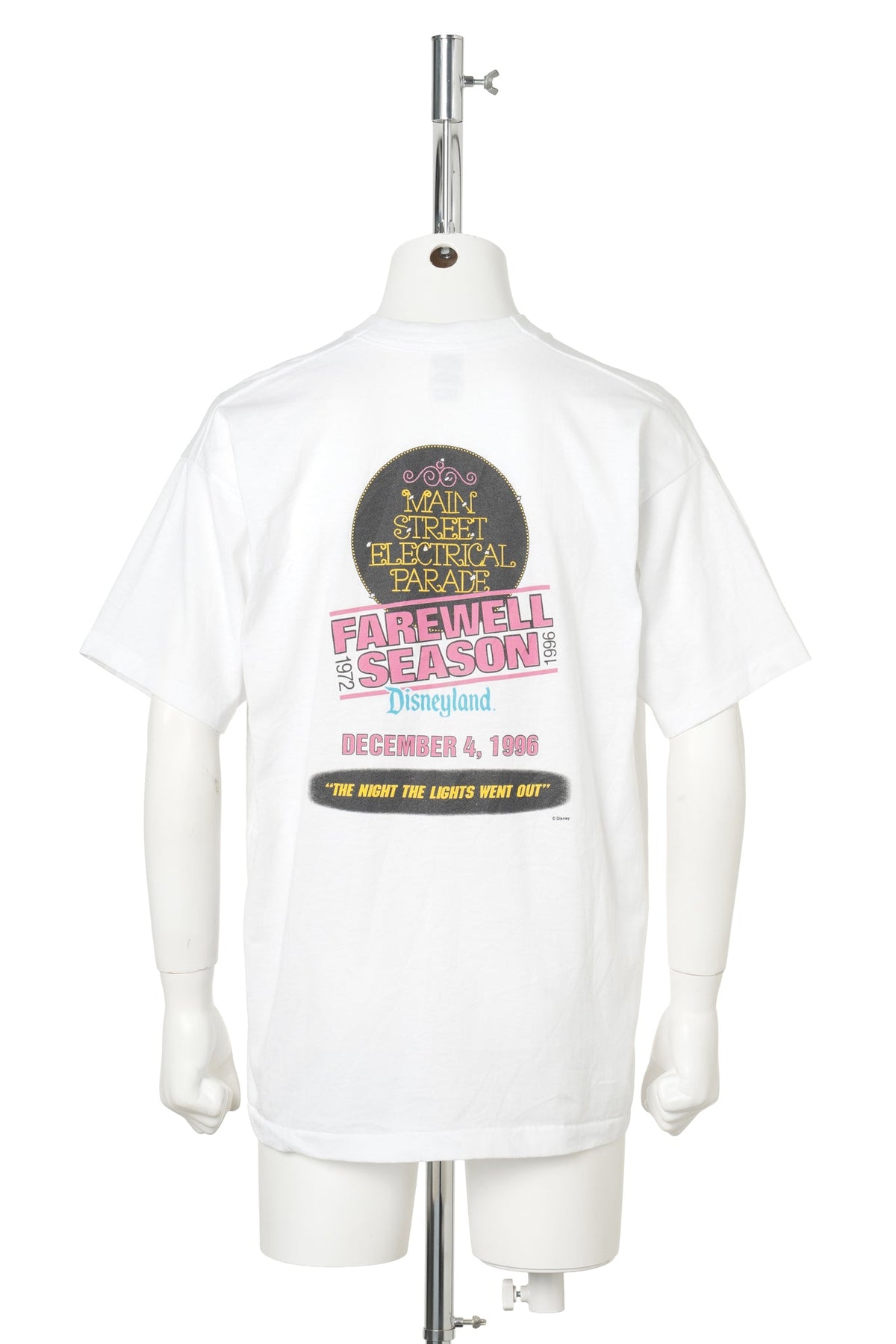 90s Disneyland Main Street Electrical Parade Farewell Season 1996 T-Shirt / WHITE