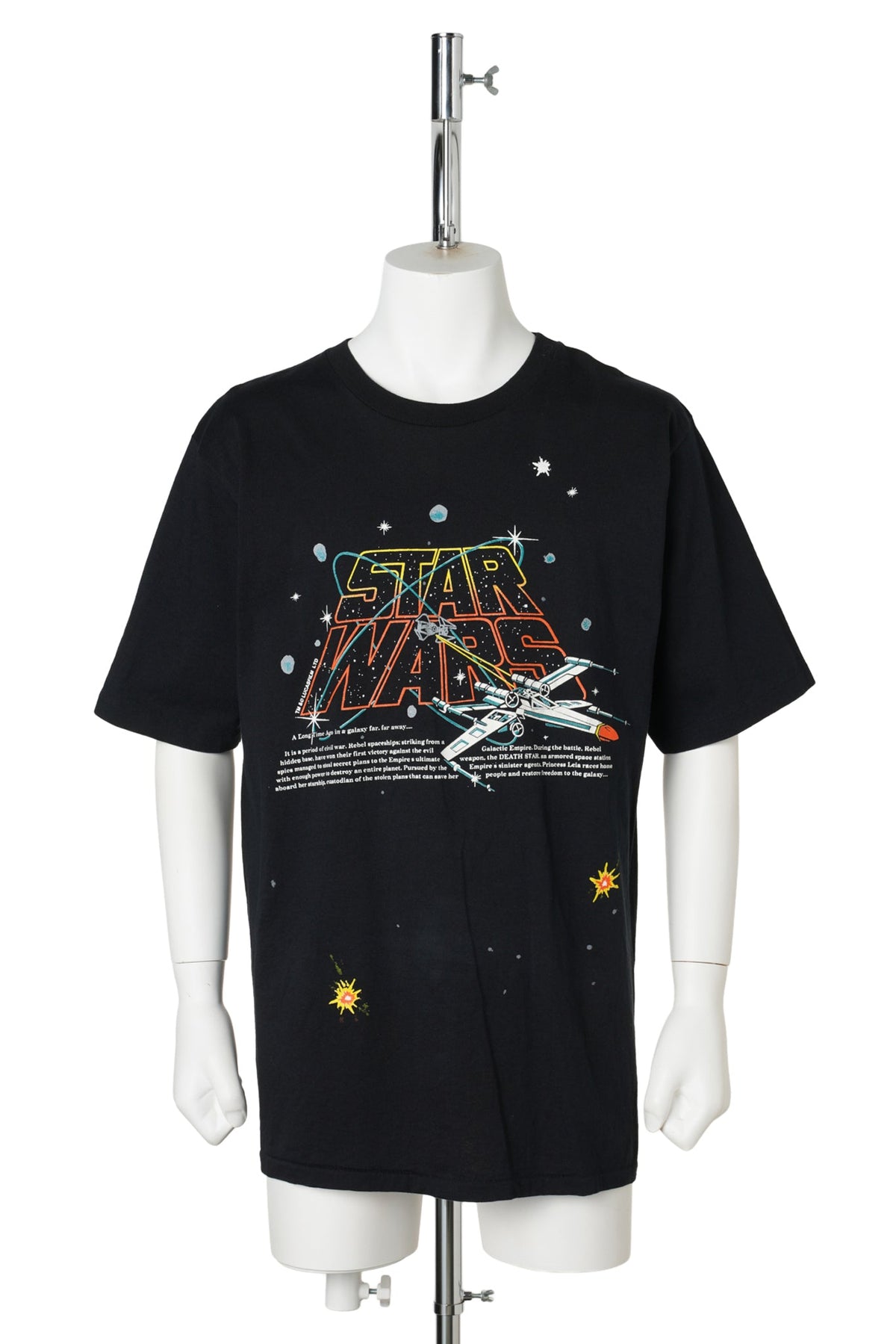 Star Wars “Death Star Explosion” Double-Sided Print T-Shirt / BLACK