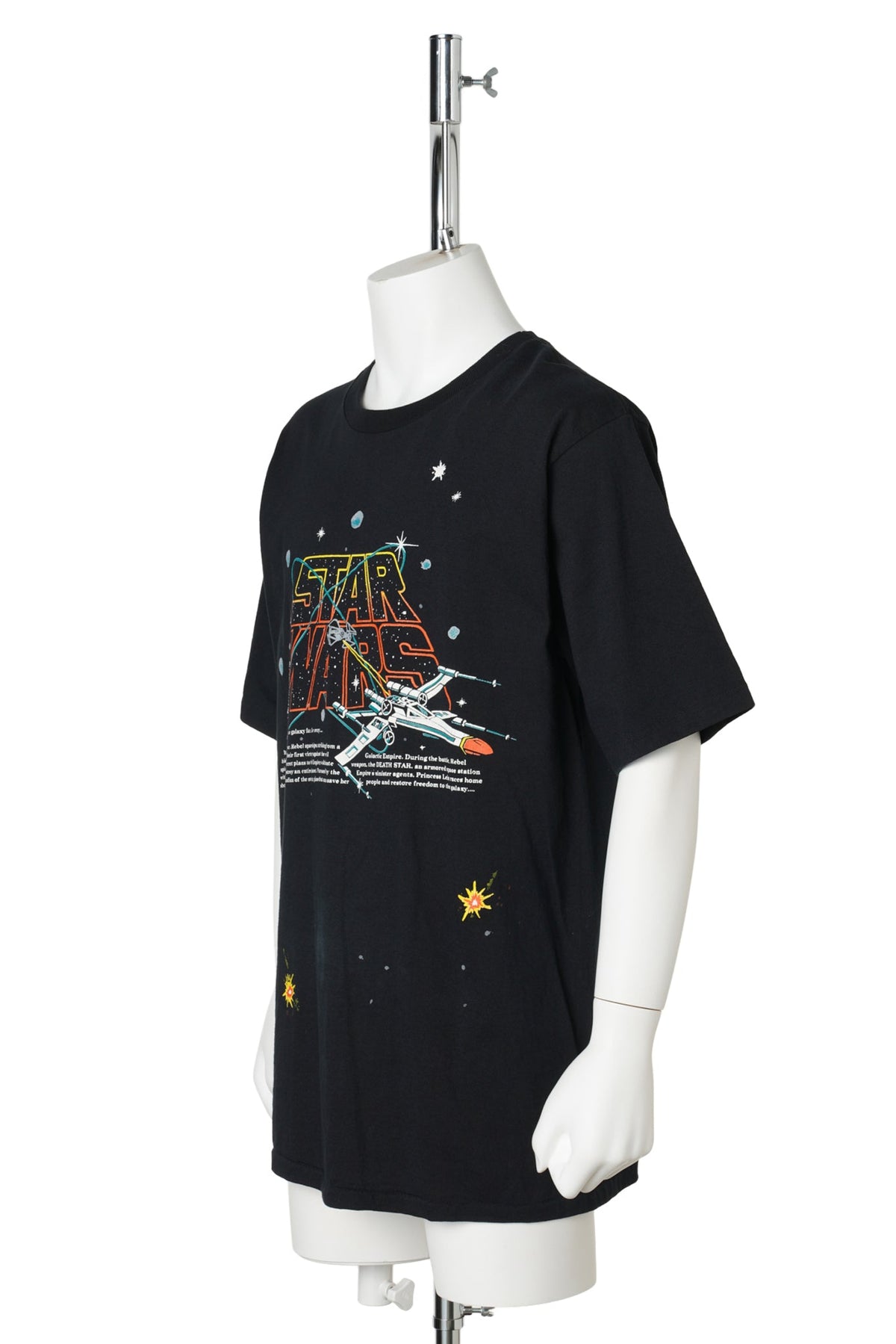 Star Wars “Death Star Explosion” Double-Sided Print T-Shirt / BLACK