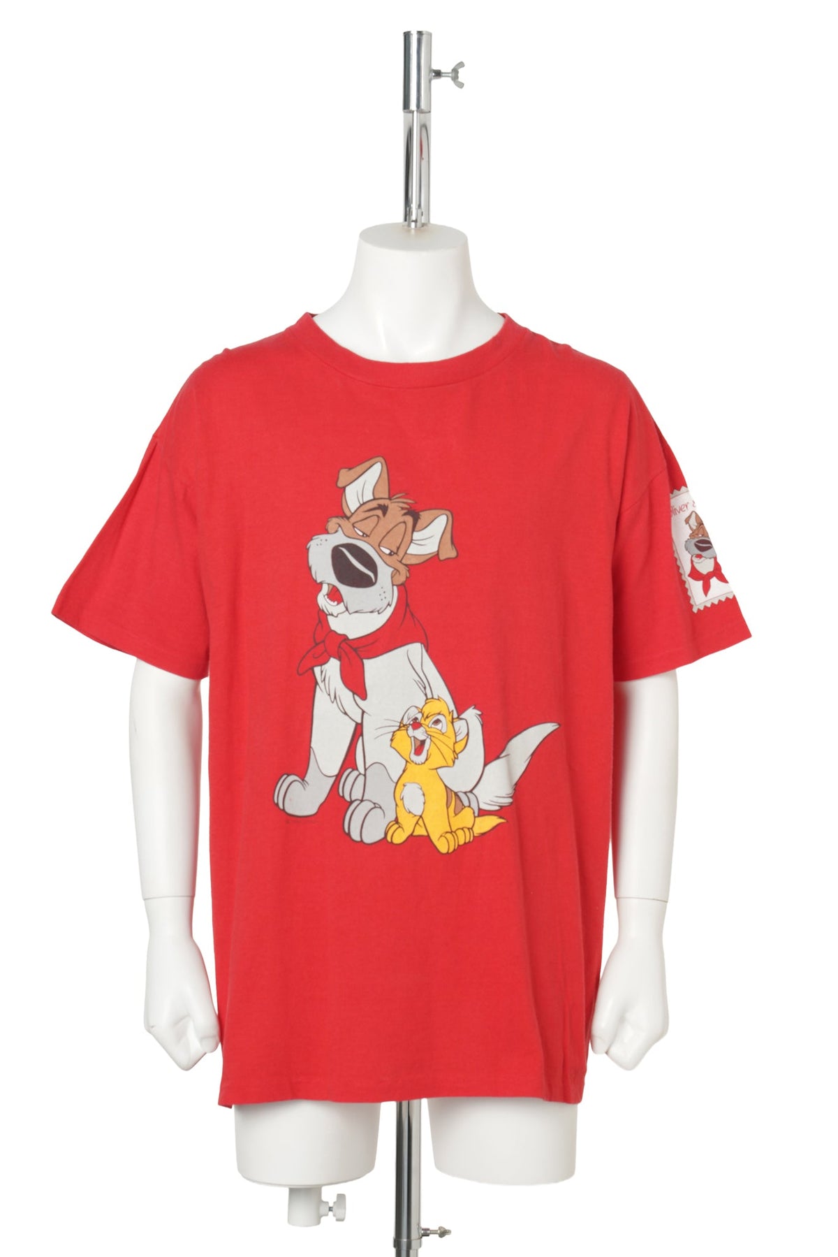 1988 Disney “Oliver & Company” Oliver & Dodger Red T-Shirt / RED