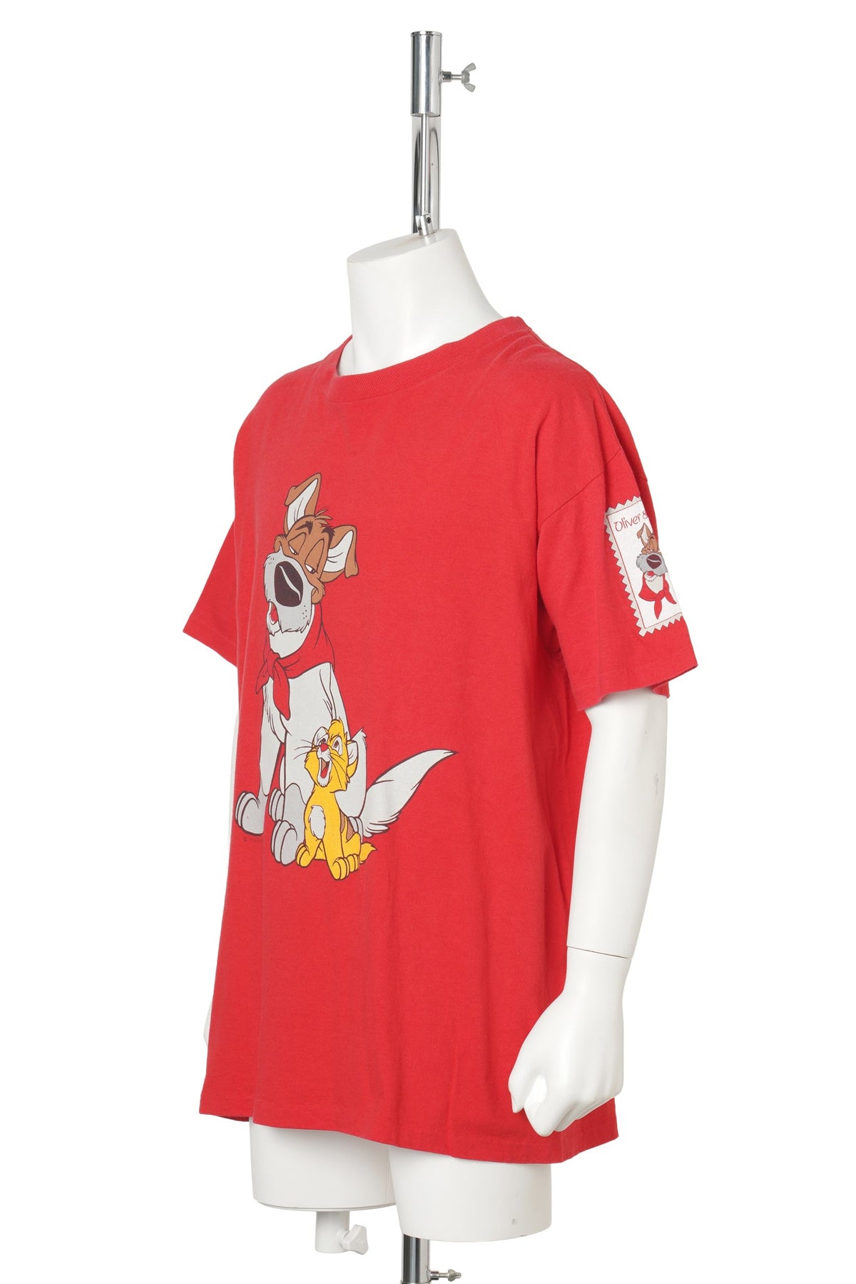 1988 Disney “Oliver & Company” Oliver & Dodger Red T-Shirt / RED