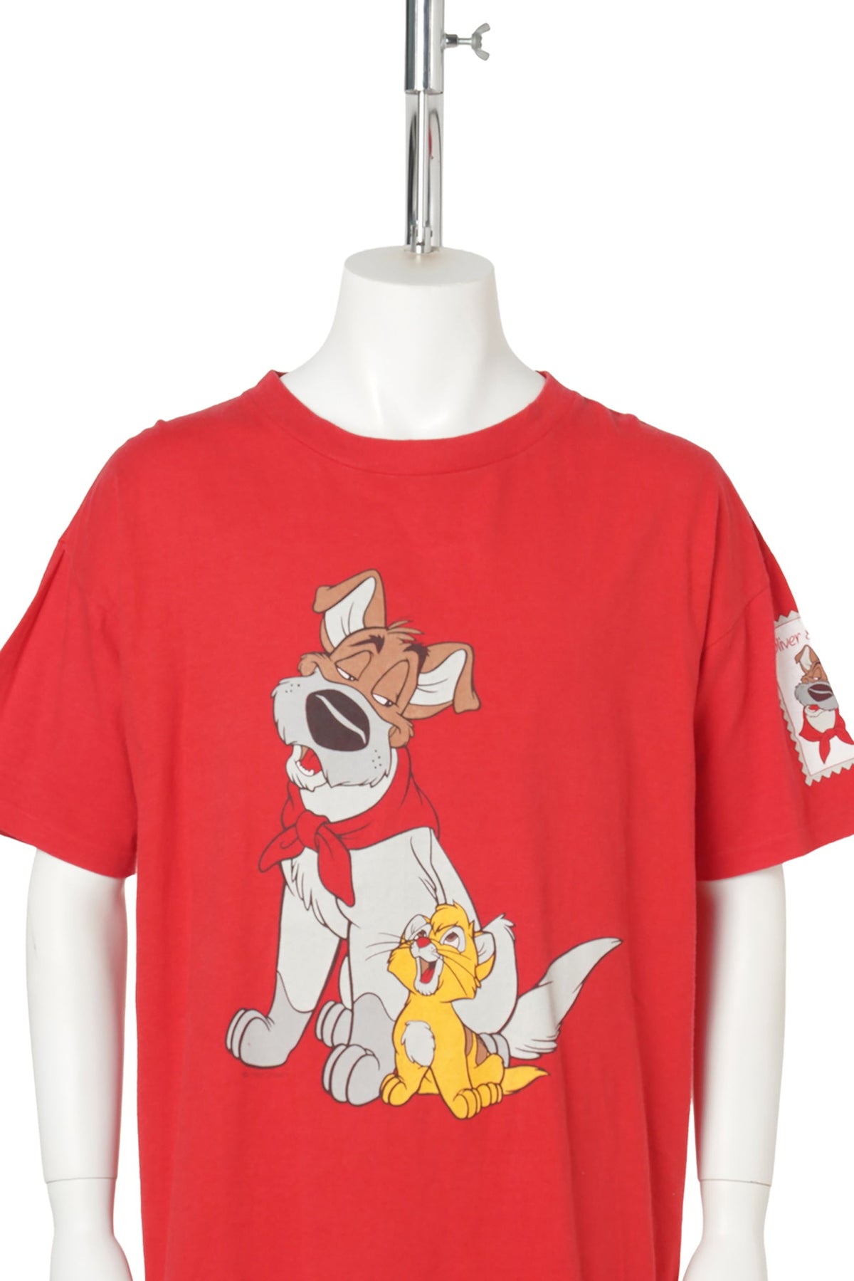 1988 Disney “Oliver & Company” Oliver & Dodger Red T-Shirt / RED