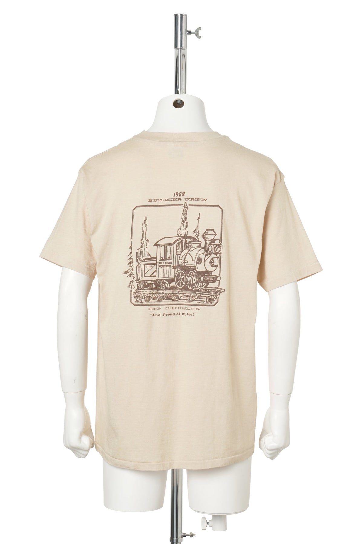 1988 “BIG THUNDER” Summer Crew T-Shirt / BEIGE