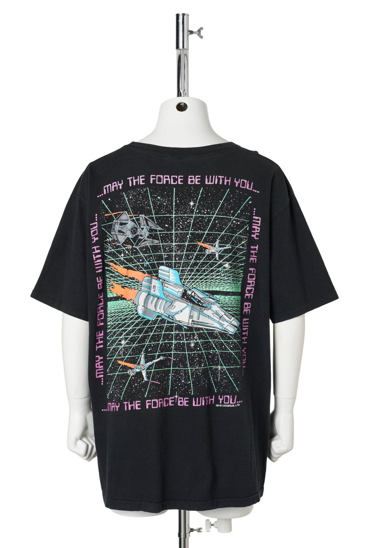 STAR WARS “A Long Time Ago…” Double-Sided Print T-Shirt / BLACK
