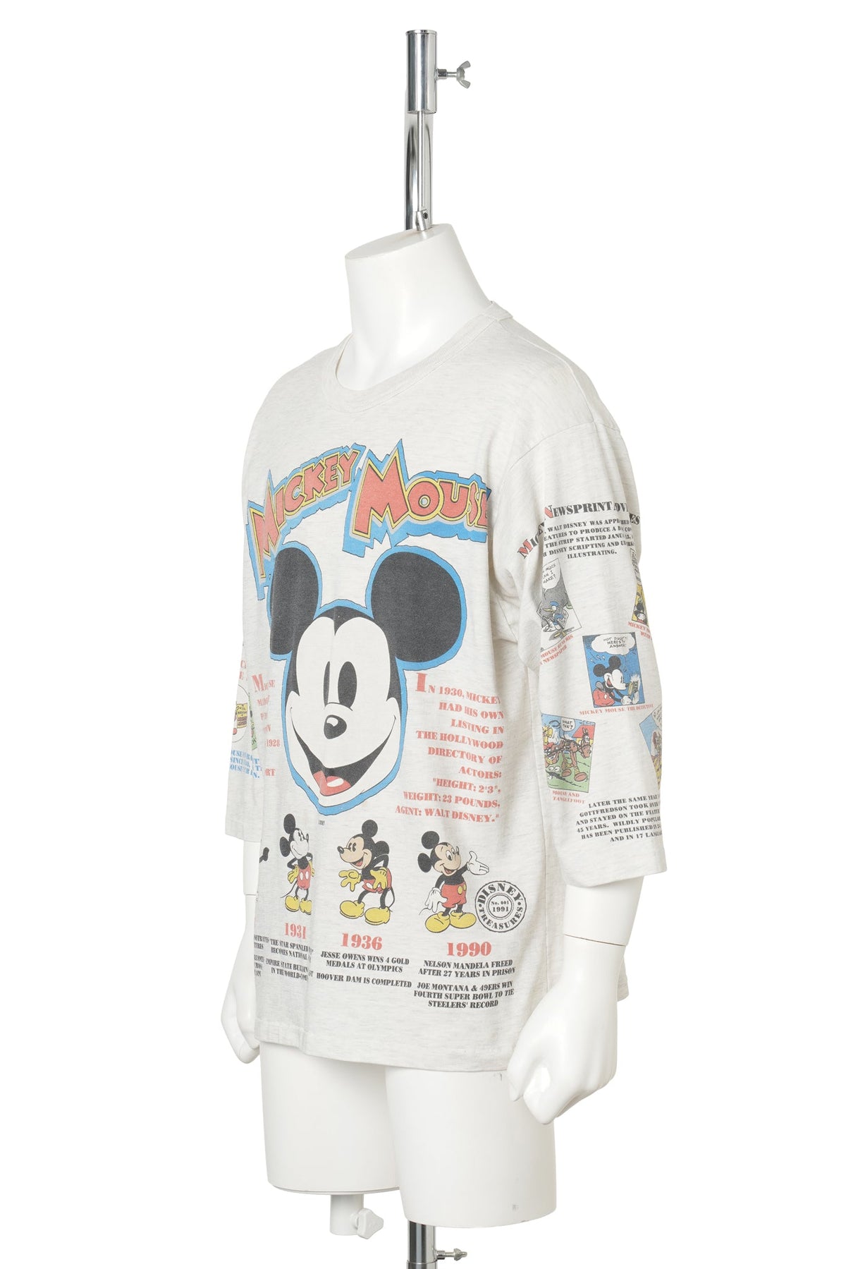 Disney “Mickey Mouse Timeline” 3/4 Sleeve Tee / WHITE
