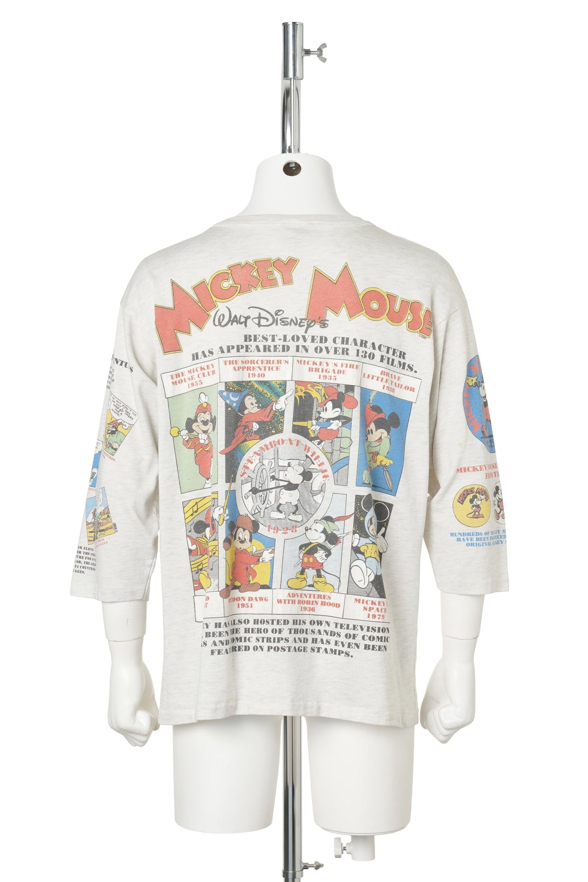 Disney “Mickey Mouse Timeline” 3/4 Sleeve Tee / WHITE