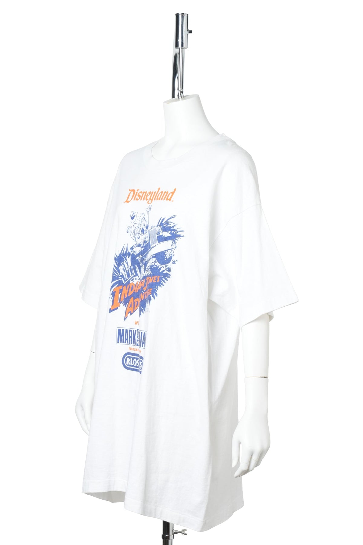 1995 Disneyland Indiana Jones Adventure / KLOS 95.5 Promotional T-Shirt / WHITE